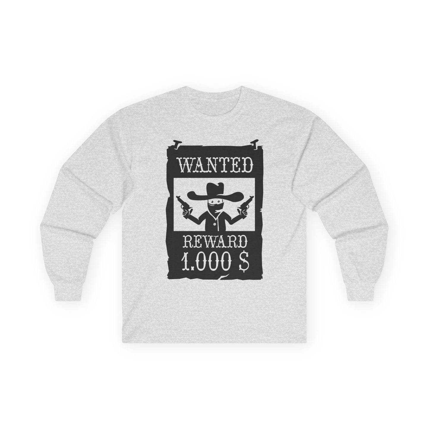 Unisex Ultra Cotton Long Sleeve Tee - Wanted Poster X 300