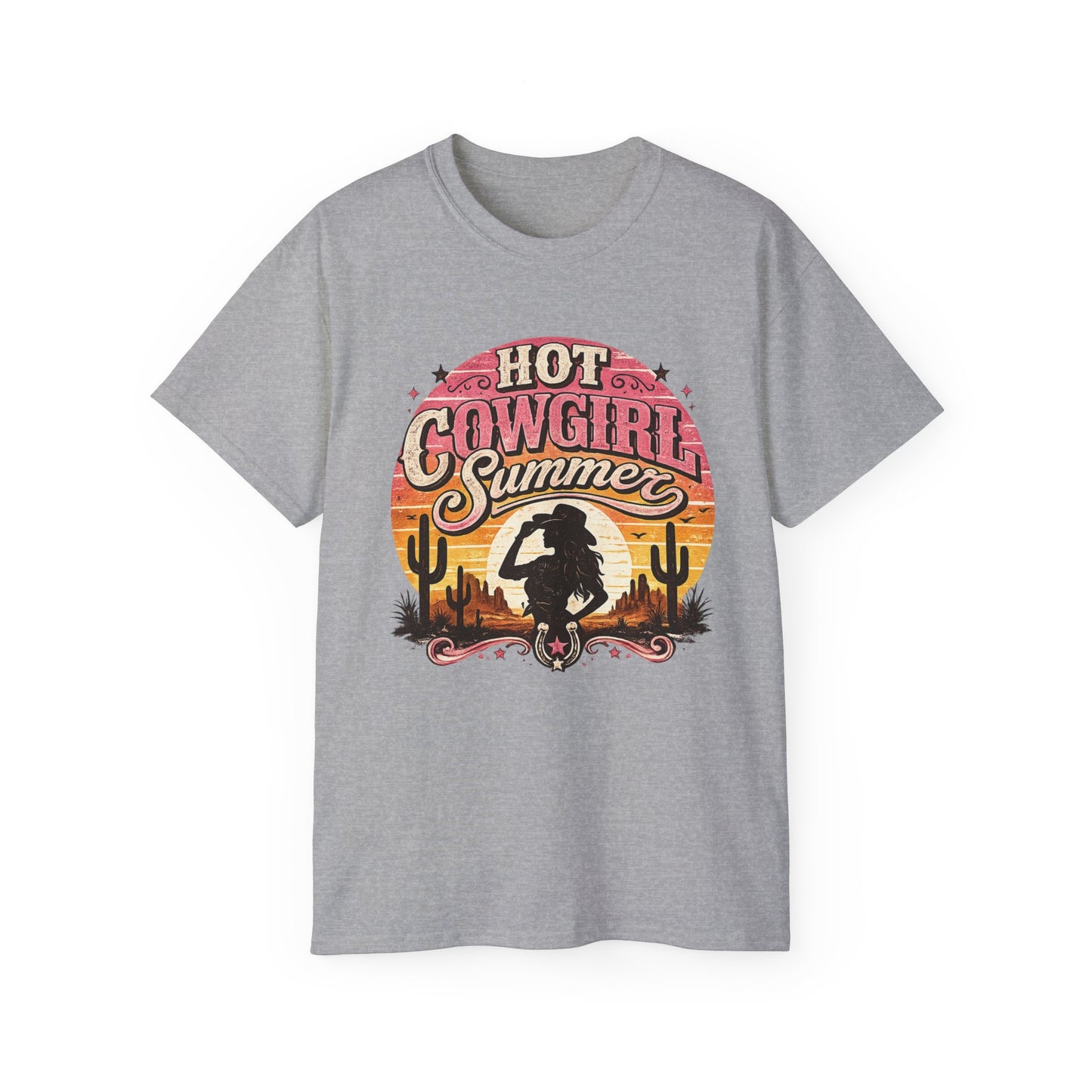 T-Shirt - Hot cowgirl summer at sunset