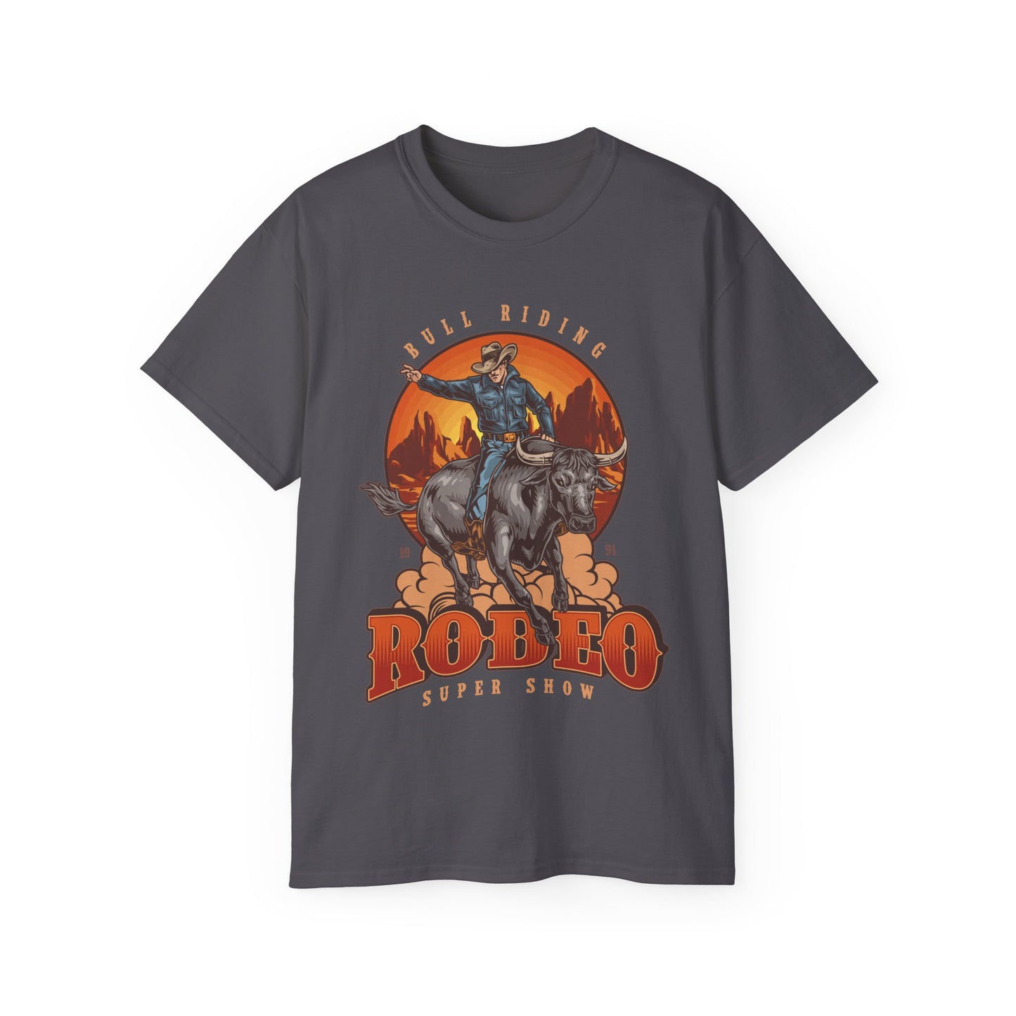 Unisex Ultra Cotton Tee - Bull Riding - Rodeo Super Show