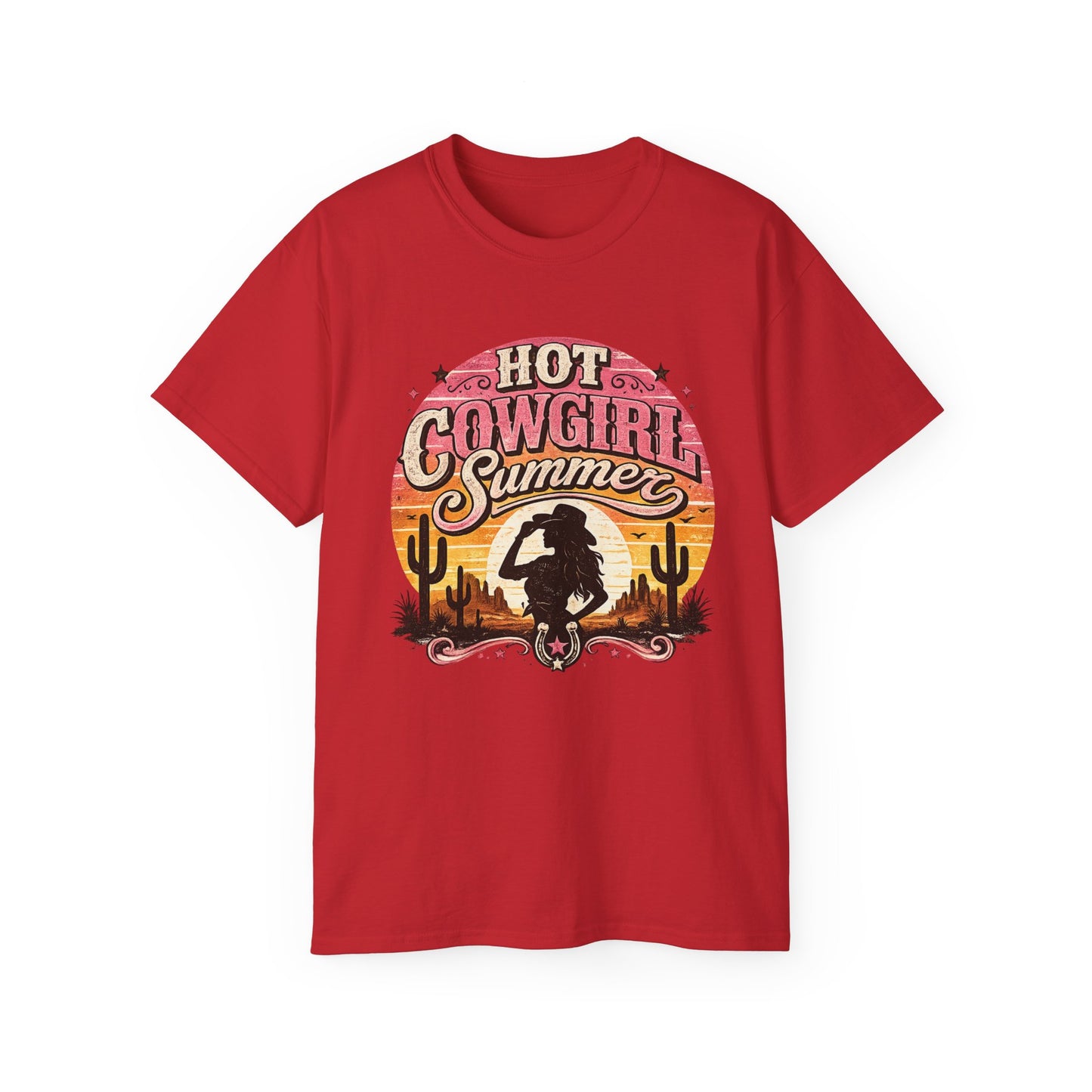 T-Shirt - Hot cowgirl summer at sunset