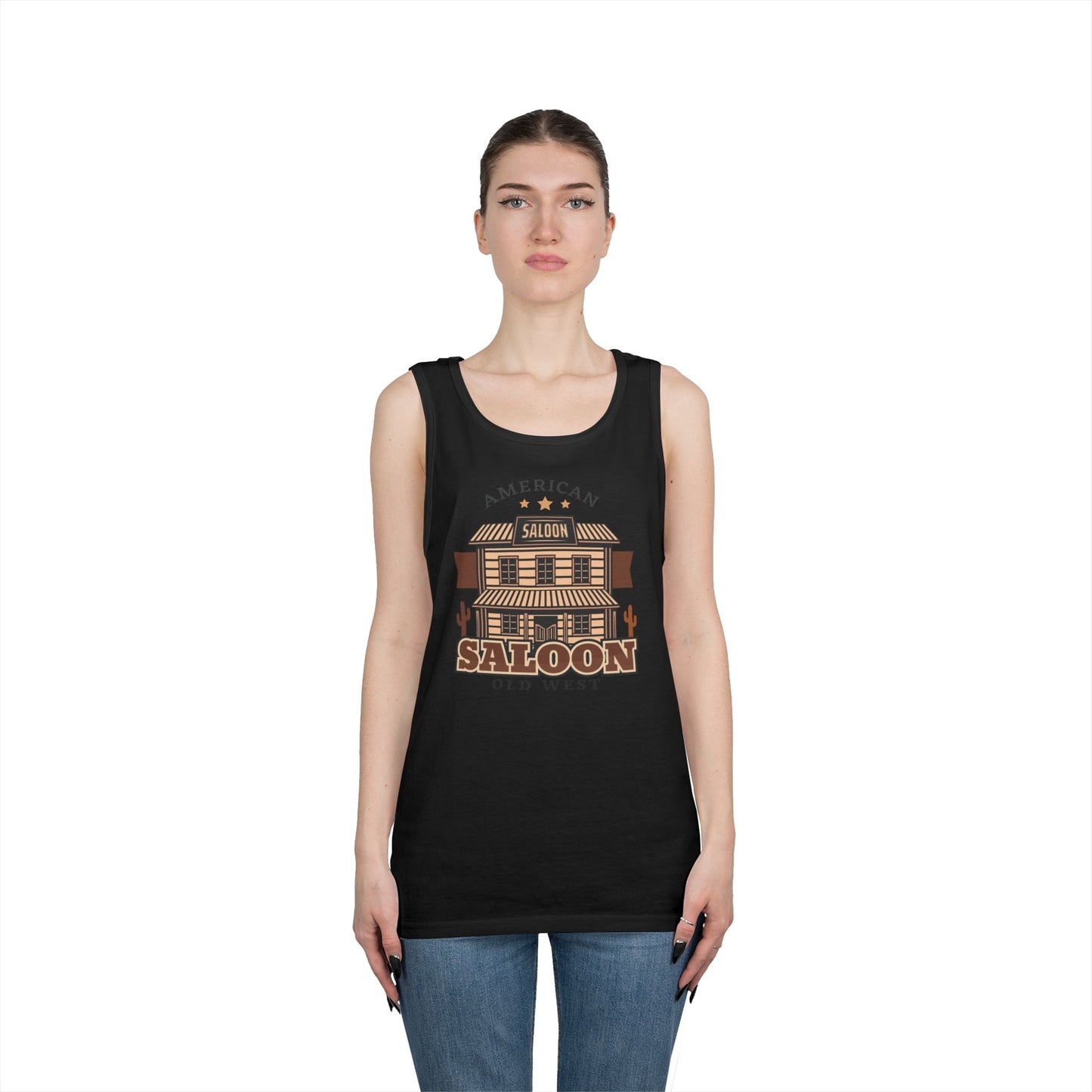 Unisex Heavy Cotton Tank Top - American Cowboy - Saloon - Wild West