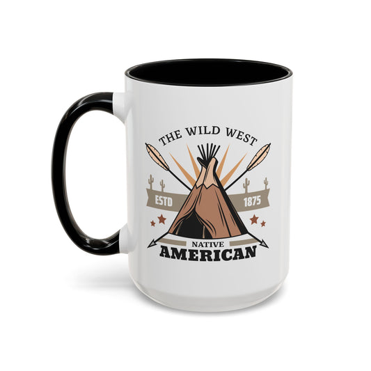 Accent Coffee Mug (11, 15oz) - The Wild West - Native American