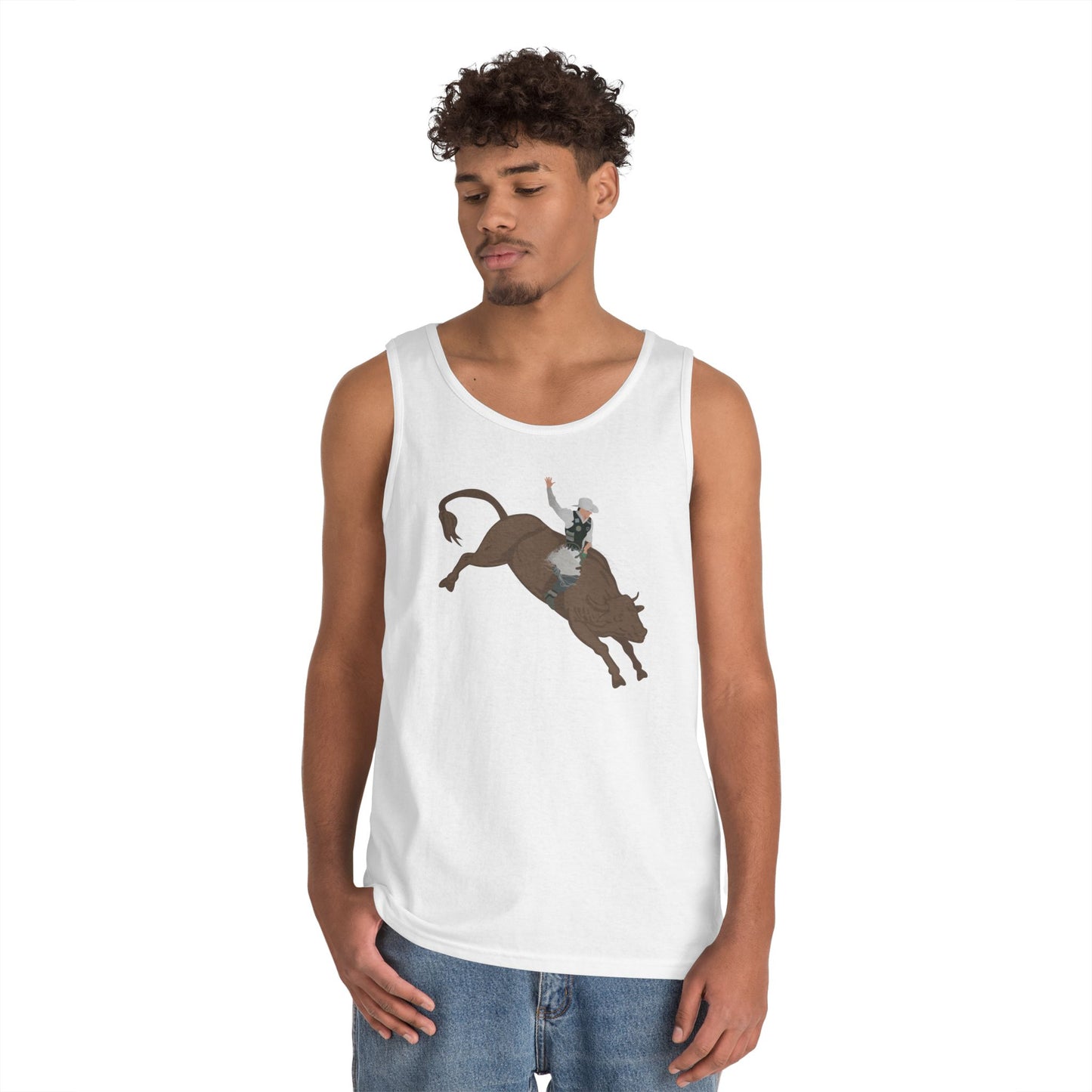 Unisex Heavy Cotton Tank Top - Cowboy - V2