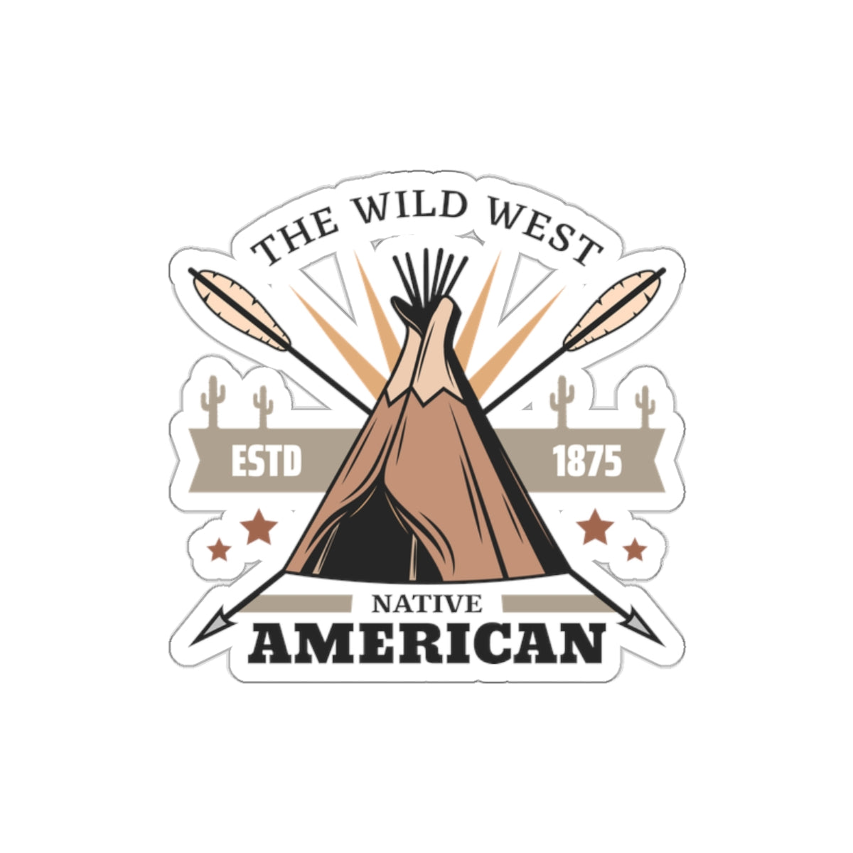 Die-cut stickers - The Wild West - Native American