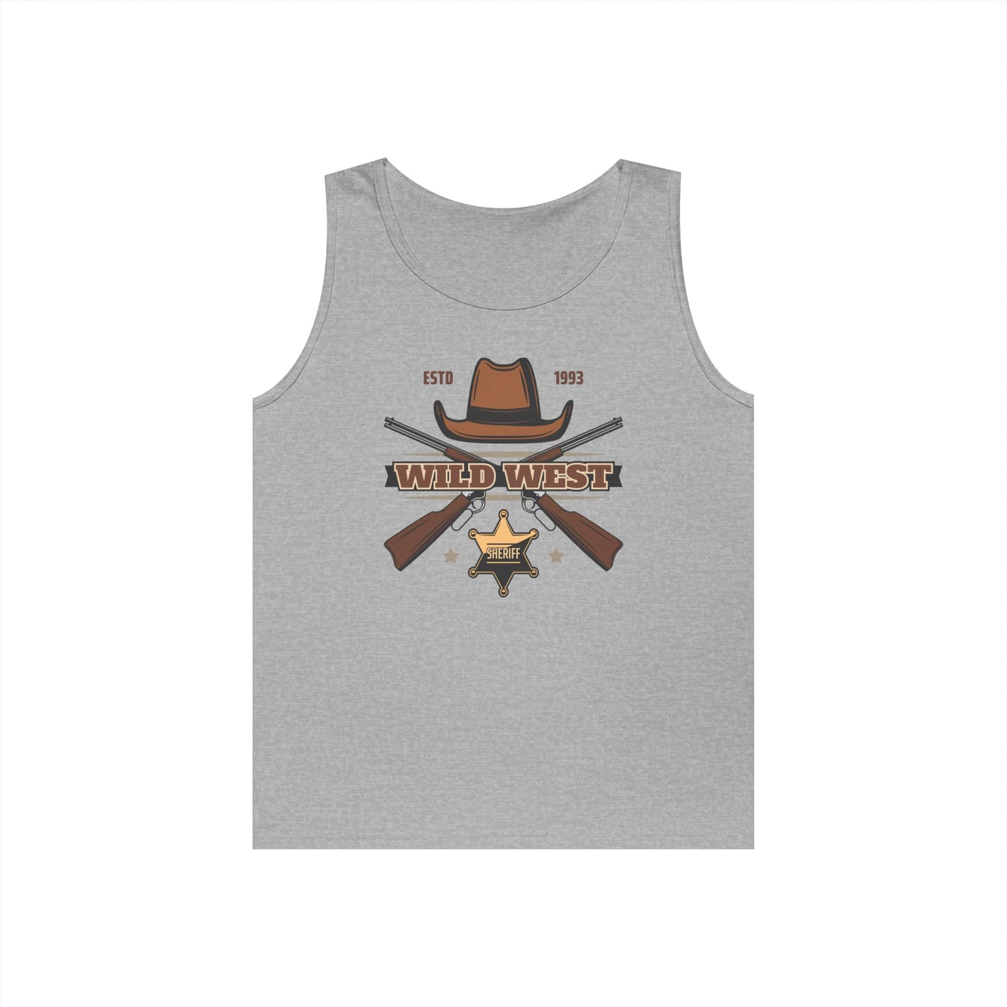 Unisex Heavy Cotton Tank Top - Wild West - Sheriff
