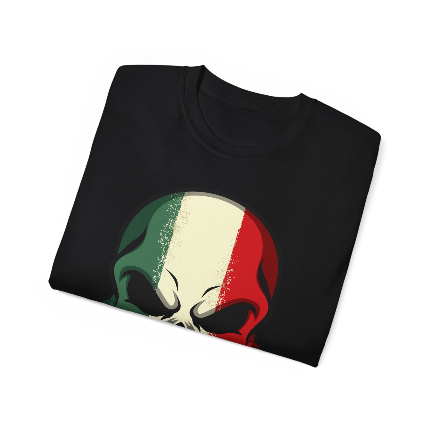 Unisex Ultra Cotton Tee - Red White Green Skull