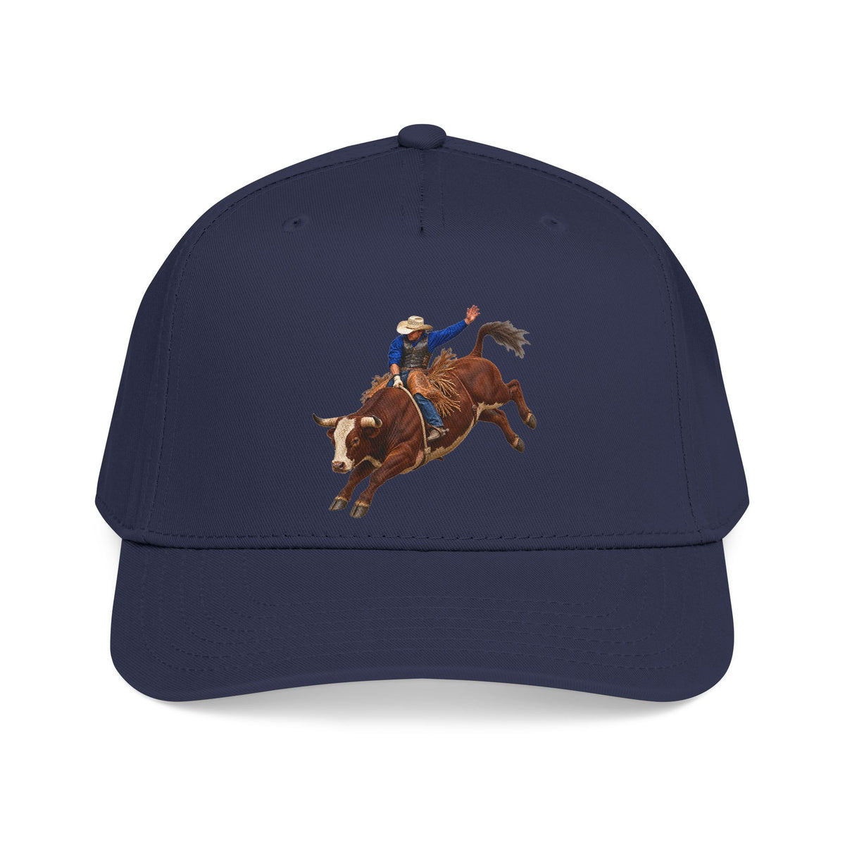 Mid Profile Baseball Cap — Cowboys - Bull Rider - Mid Ride - without Text - 3D Transparent