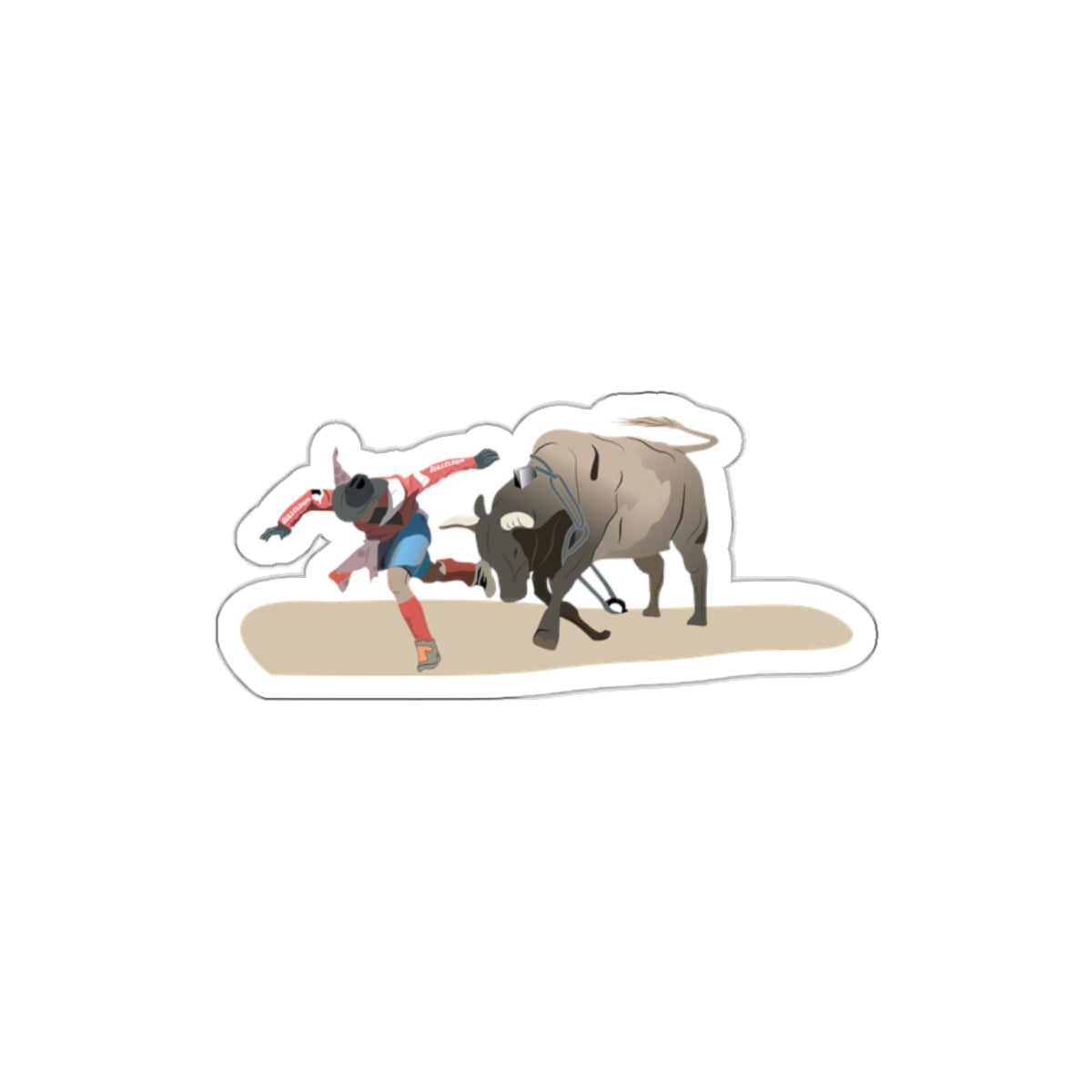 Die-cut stickers - Rodeo - Bull and Clown