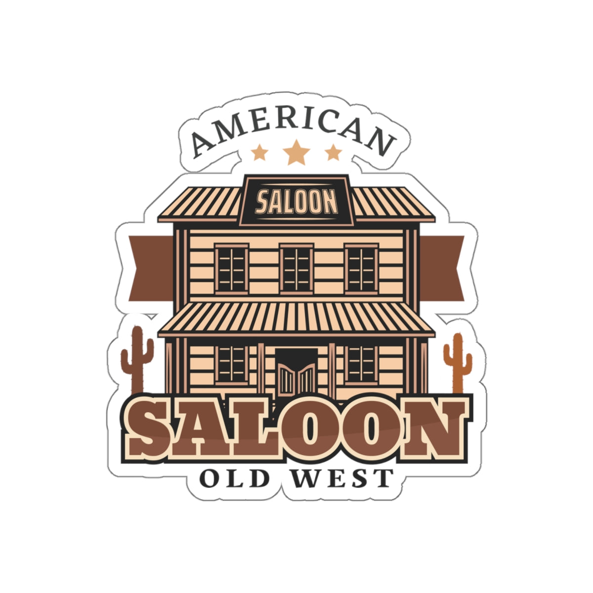 Die-cut stickers - American Cowboy - Saloon - Wild West
