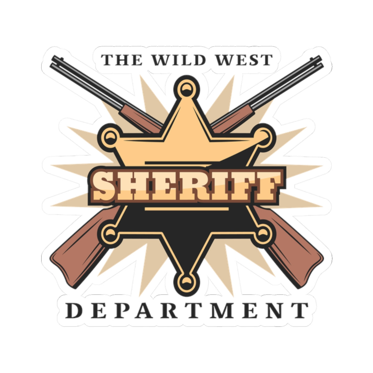 Kiss-Cut Stickers - Western Cowboy - The Wild West - Sheriff Department