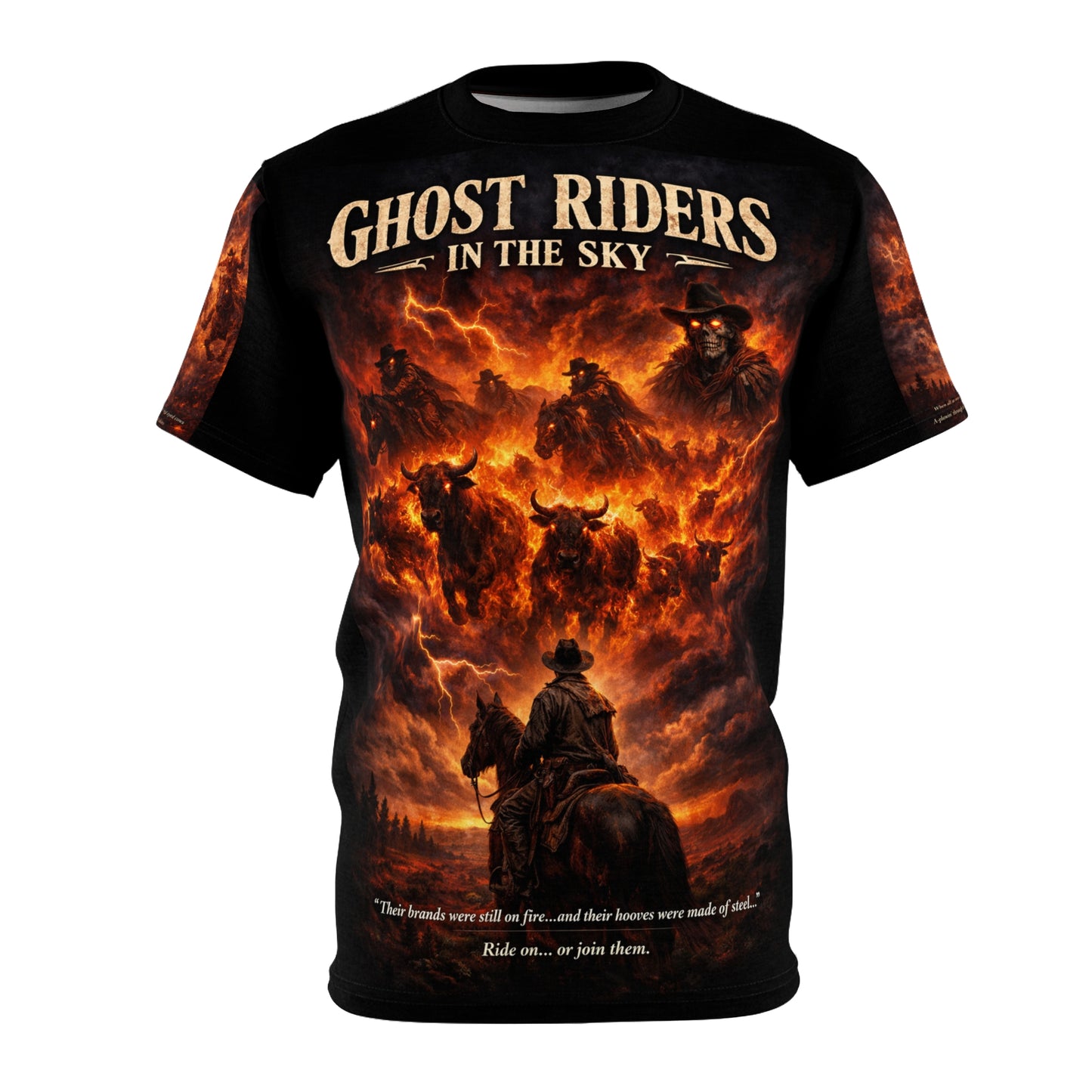 Ghost Riders in the Sky Tribute All-Over Print Tee — “Change Your Ways”