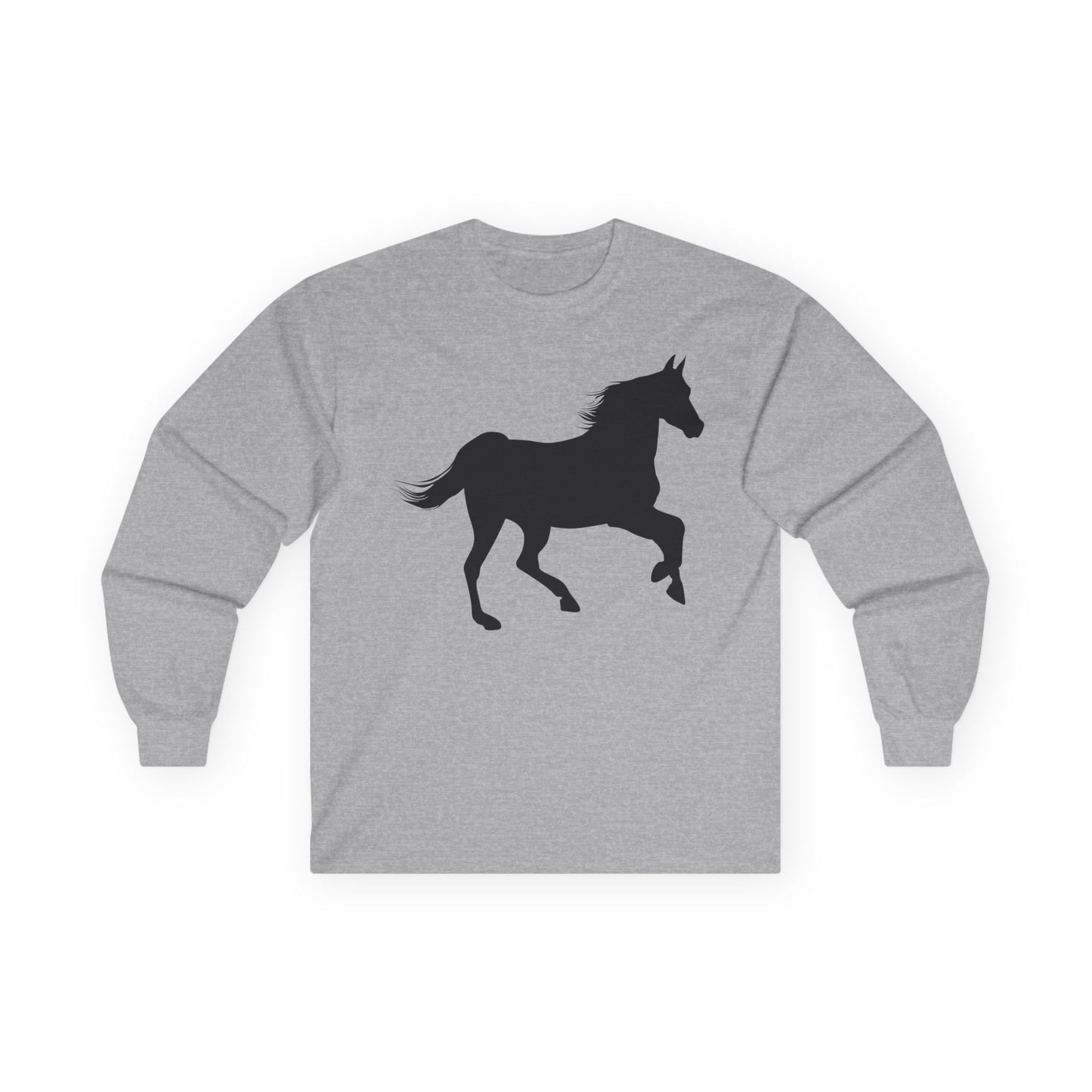 Unisex Ultra Cotton Long Sleeve Tee - Wild Horse - Prancing X 300