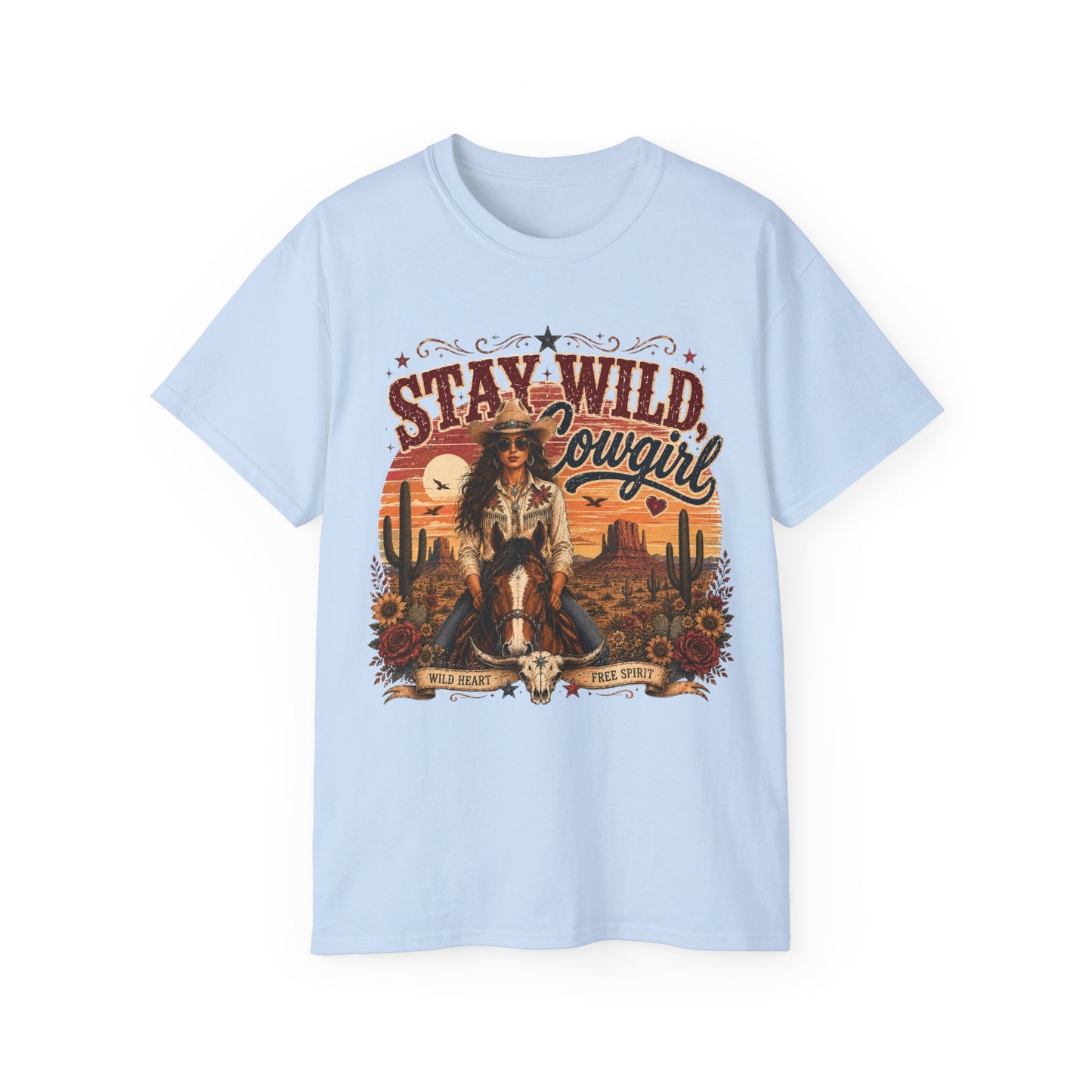 T-Shirt - Stay Wild, Cowgirl - V1