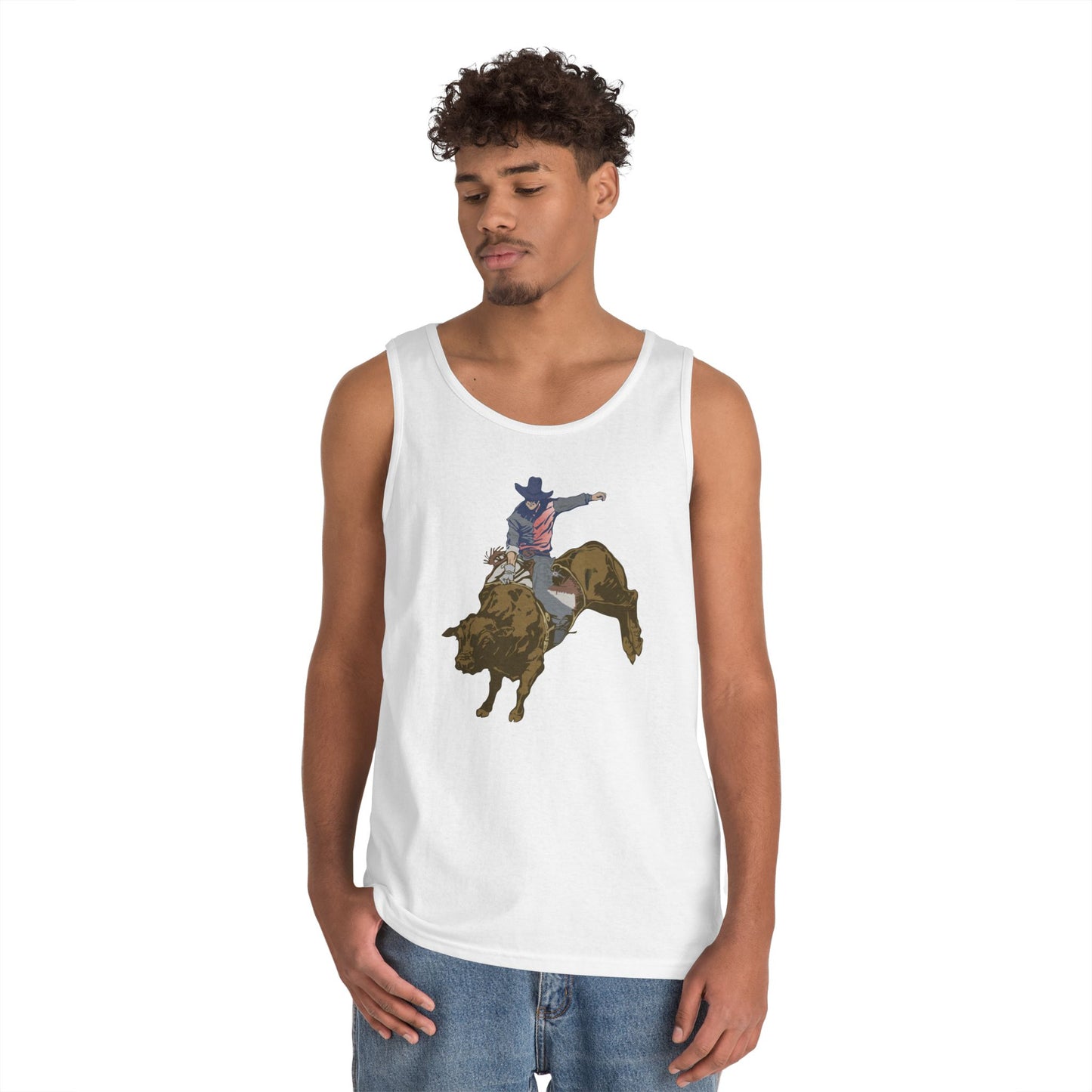 Unisex Heavy Cotton Tank Top - Cowboy - Rodeo