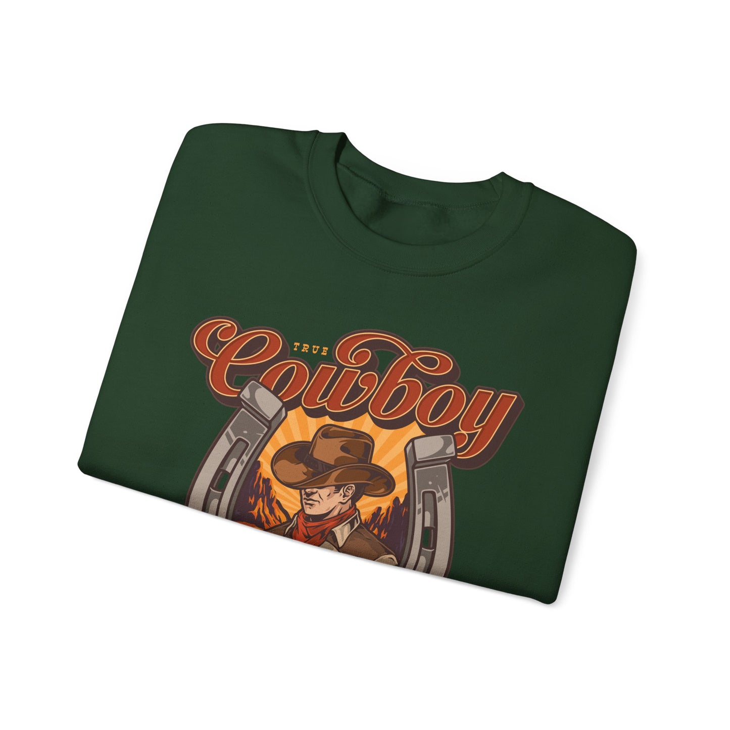 Crewneck Sweatshirt - True Cowboy - Real Wild West
