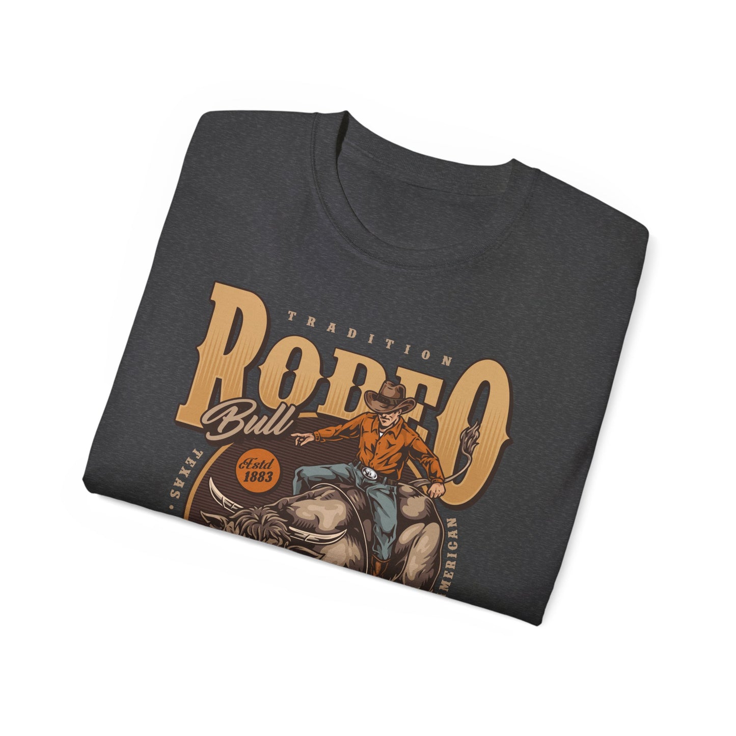 Western Rodeo Cowboy Tee - Fun Casual Shirt for Rodeo Fans, Gift for Country Lovers, Festival Outfit, Everyday Wear, Rodeo Apparel - Tradition Rodeo Bull - Real Cowboys