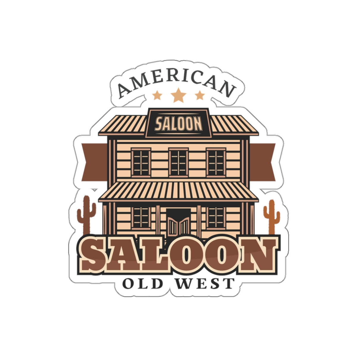 Die-cut stickers - American Cowboy - Saloon - Wild West