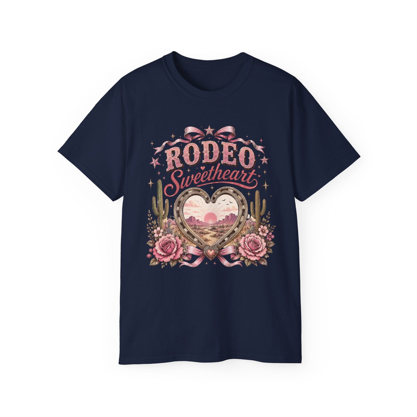 T-Shirt - Rodeo sweetheart with floral details