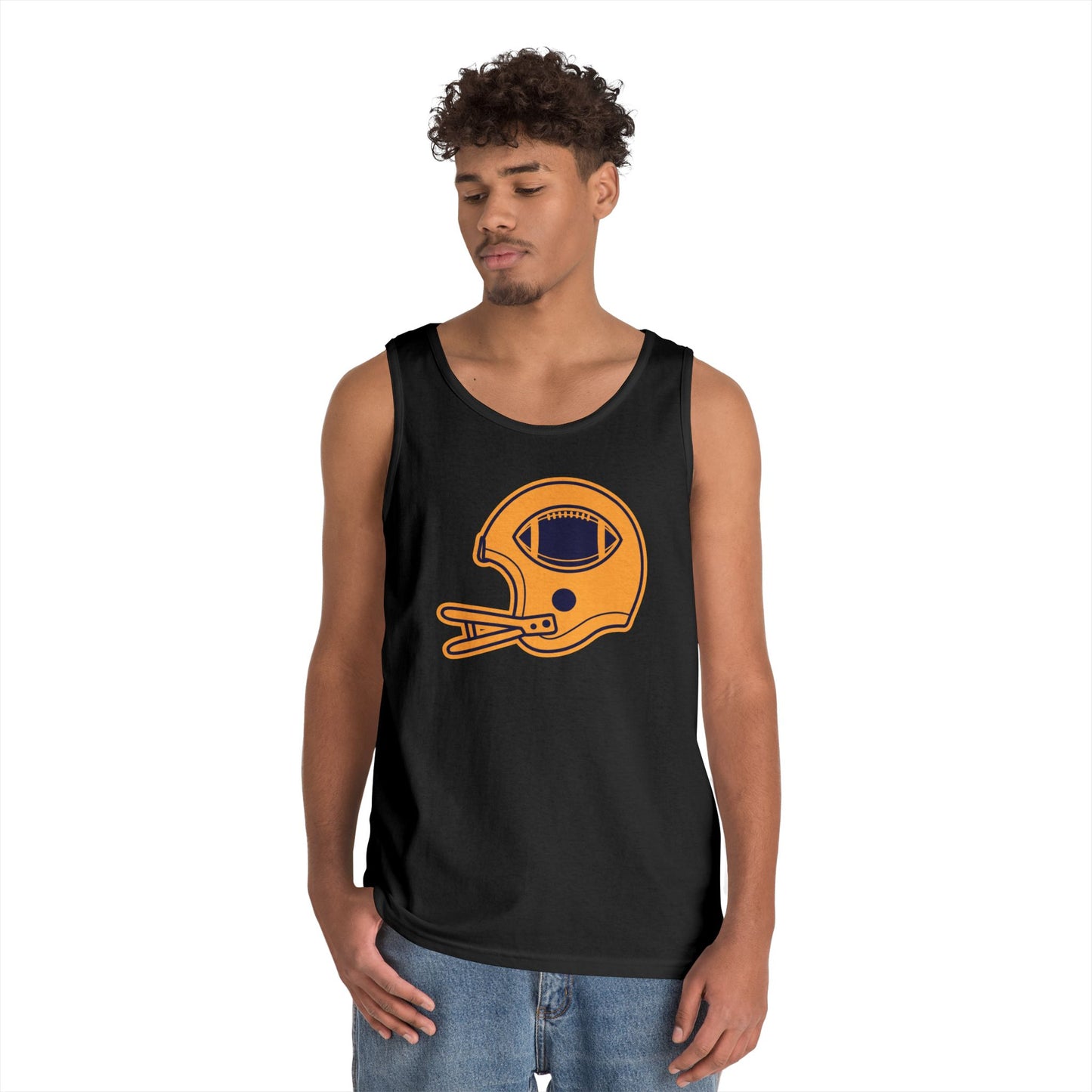 Unisex Heavy Cotton Tank Top - Football Helmet