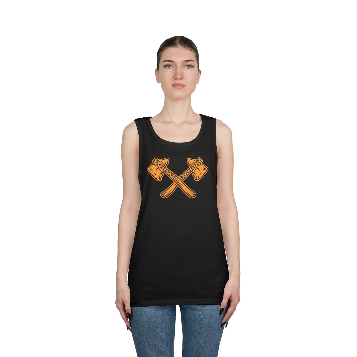 Unisex Heavy Cotton Tank Top - Crossed Tomahawks
