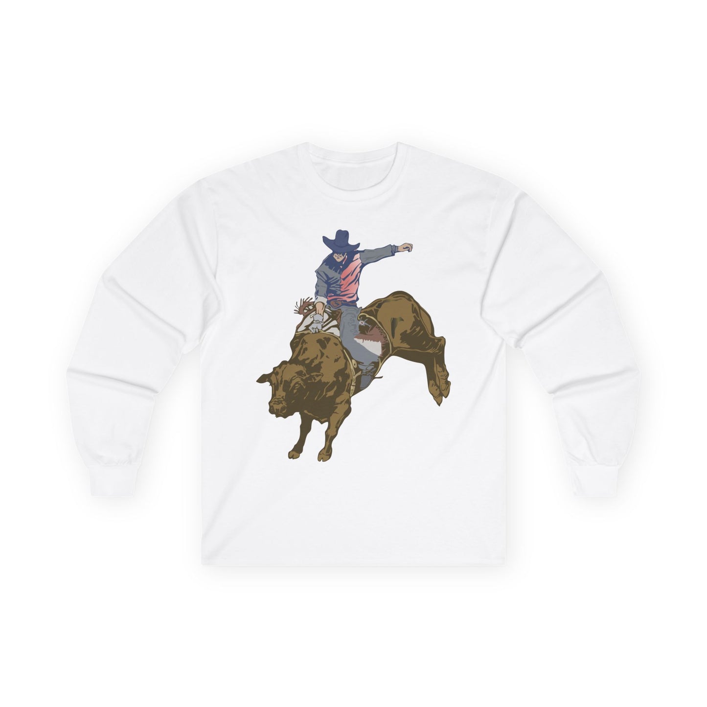 Unisex Ultra Cotton Long Sleeve Tee - Cowboy - Rodeo