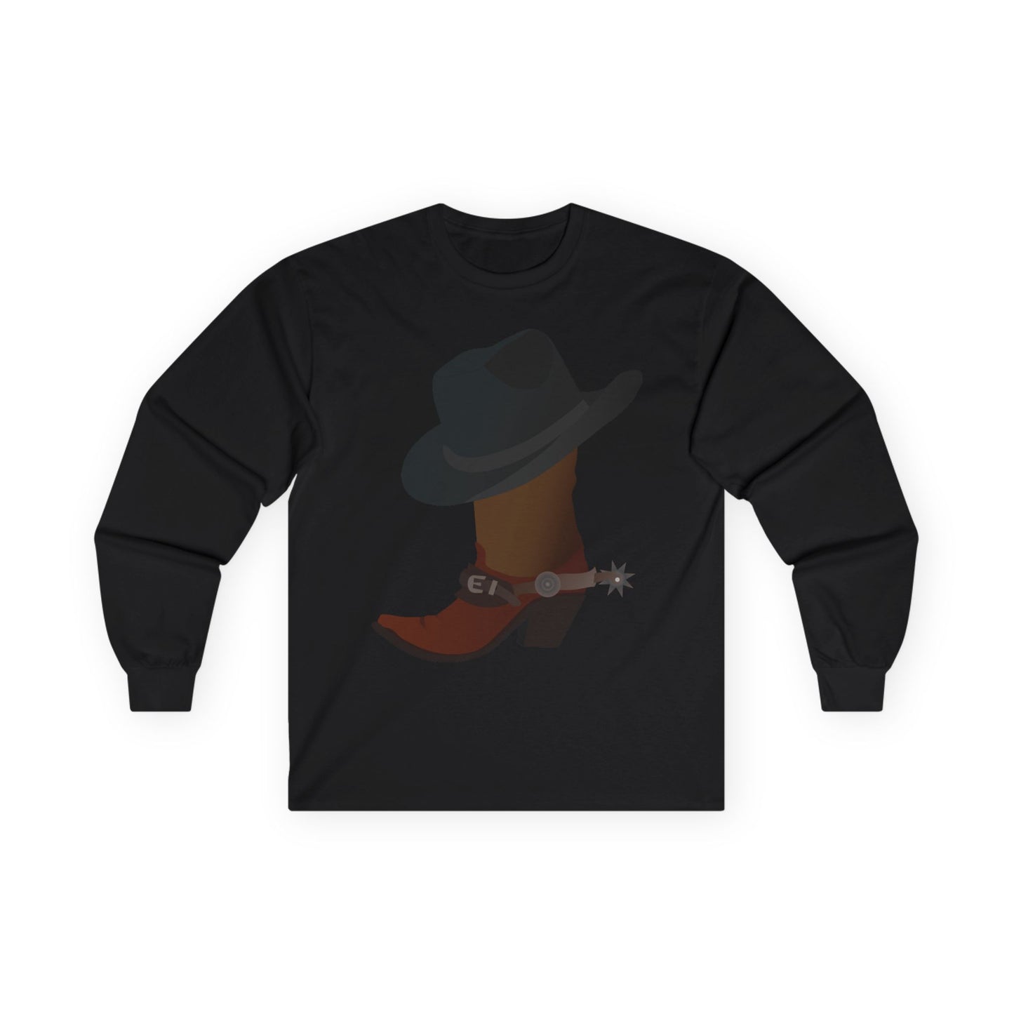 Unisex Ultra Cotton Long Sleeve Tee - Rodeo - Boots and Hat and Spurs