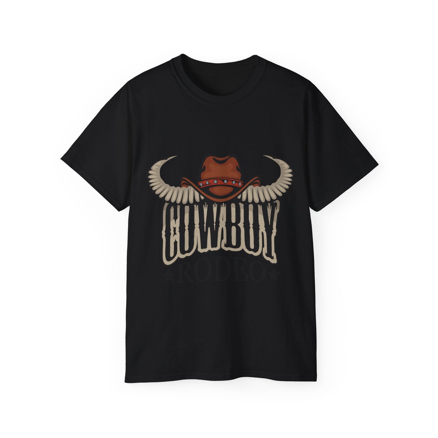Unisex Ultra Cotton Tee - Cowboy Rodeo - Horn