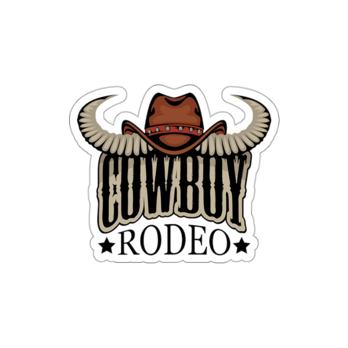 Die-cut stickers - Cowboy Rodeo - Horn
