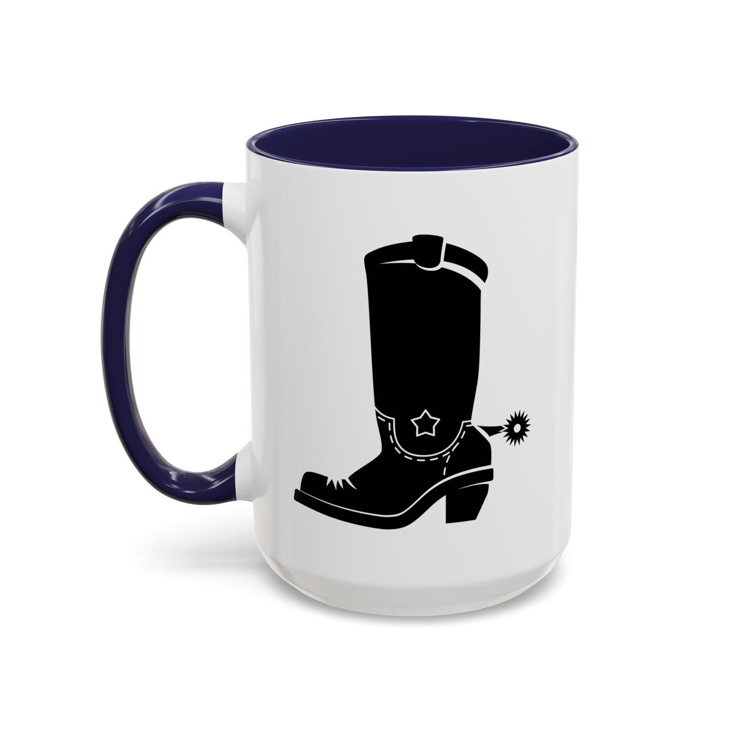 Accent Coffee Mug (11, 15oz) - Western Boot with Spur X 300