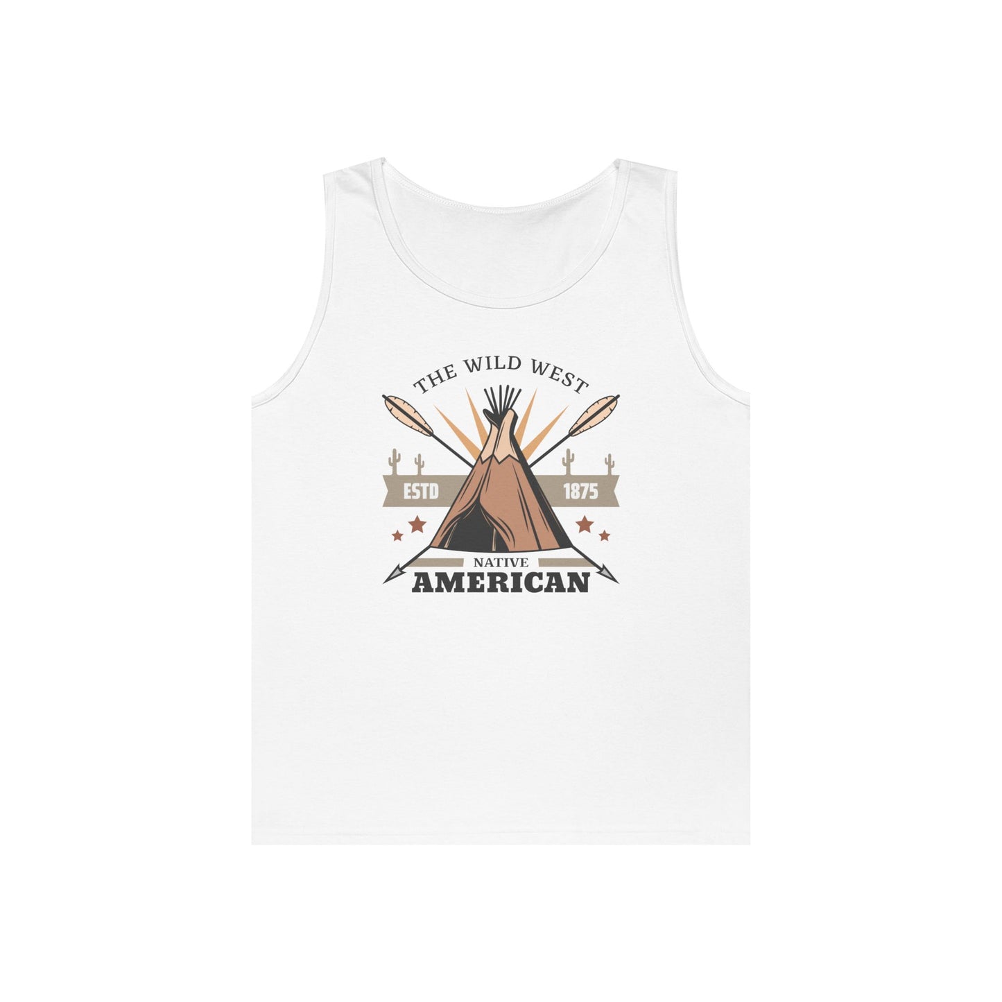 Unisex Heavy Cotton Tank Top - The Wild West - Native American