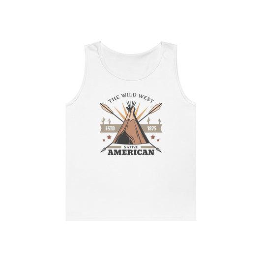 Unisex Heavy Cotton Tank Top - The Wild West - Native American
