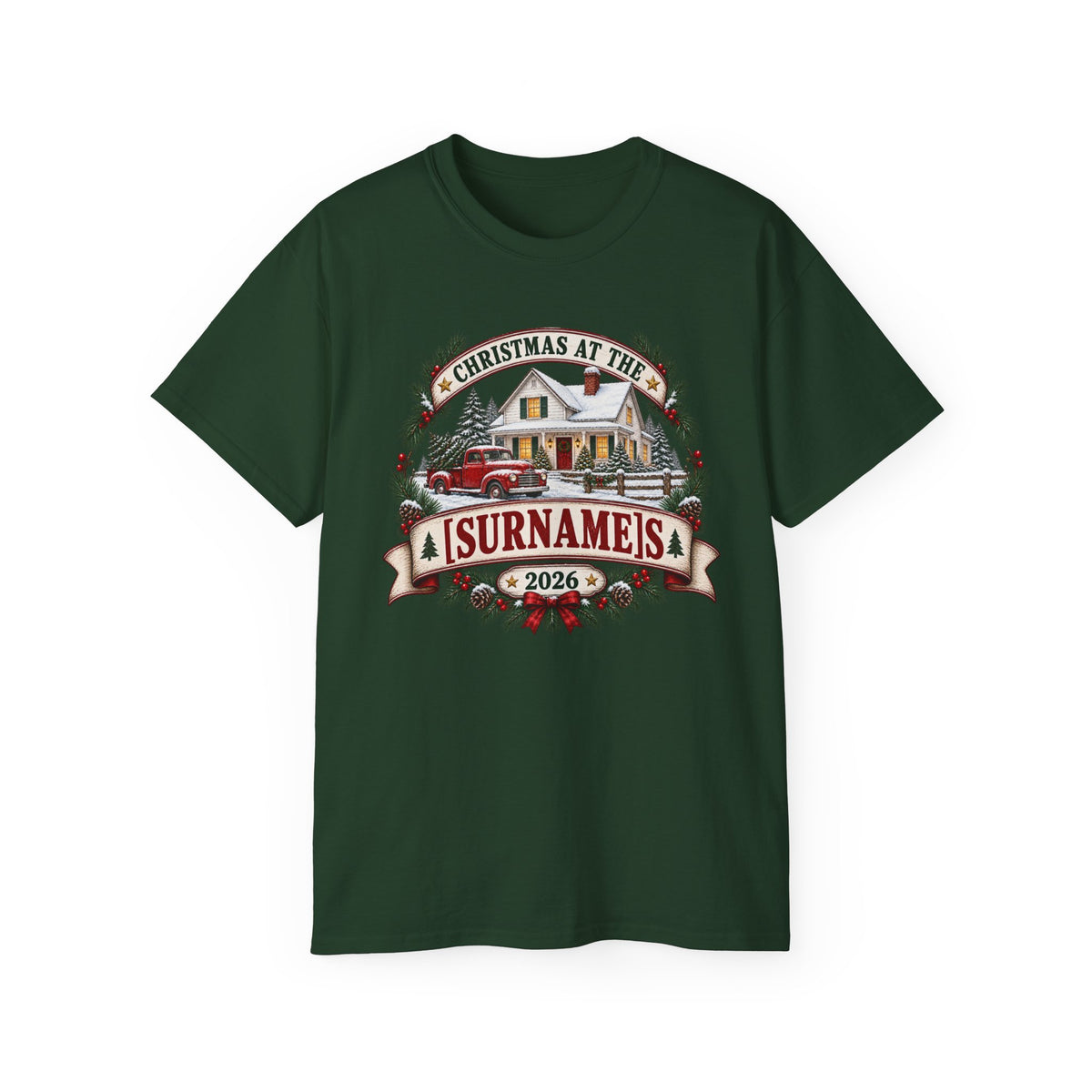 Unisex Ultra Cotton Tee - Vintage farmhouse Christmas 2026 - Free Customization