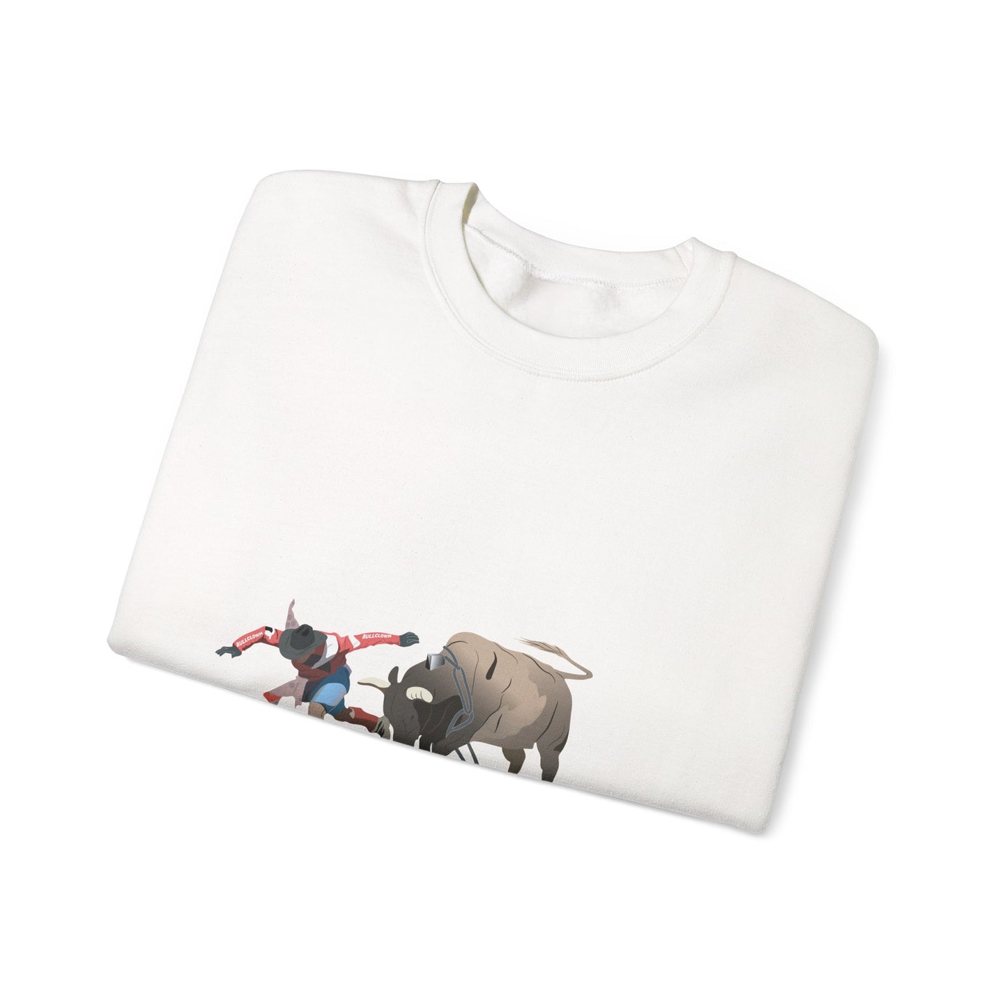 Crewneck Sweatshirt - Rodeo - Bull and Clown