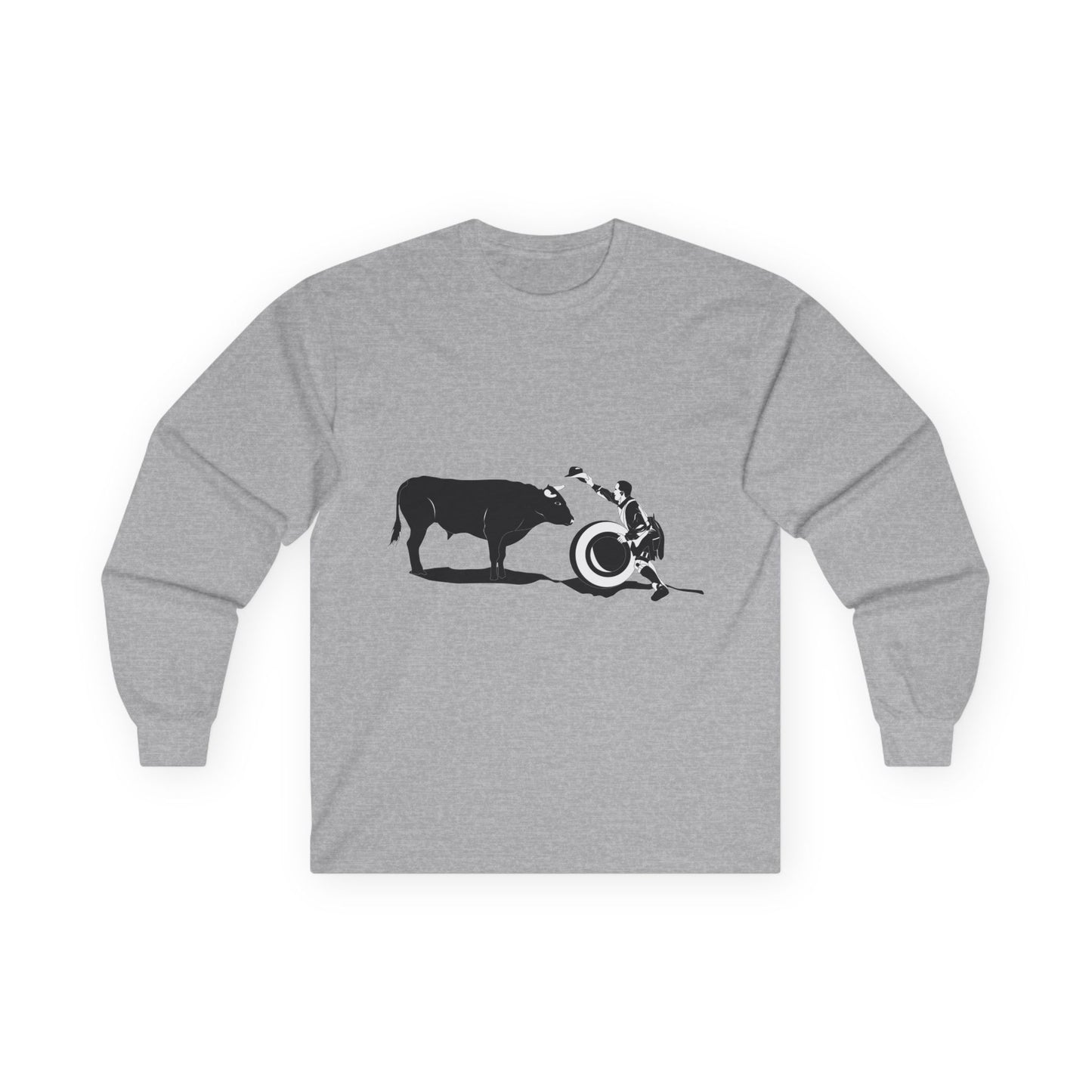 Unisex Ultra Cotton Long Sleeve Tee - Clown and Bull - BW