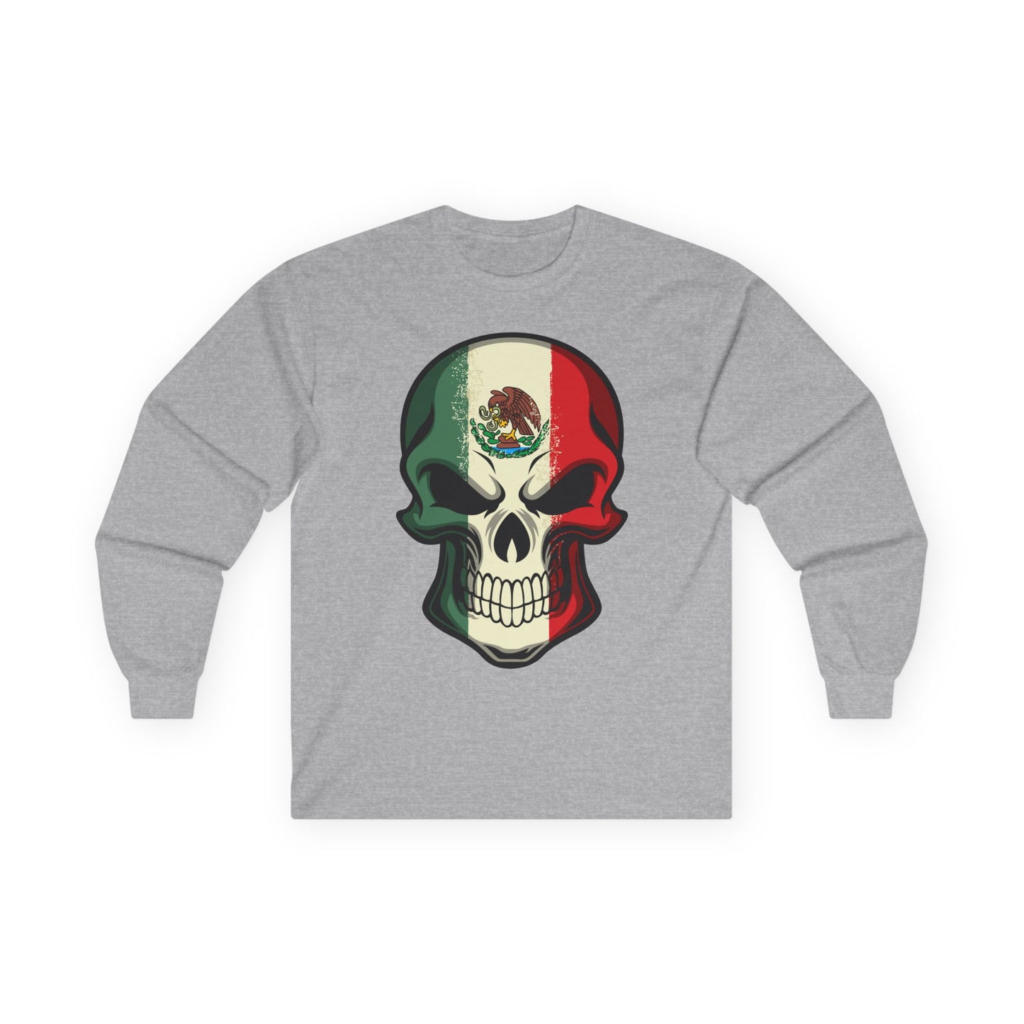 Unisex Ultra Cotton Long Sleeve Tee - Mexican Skull