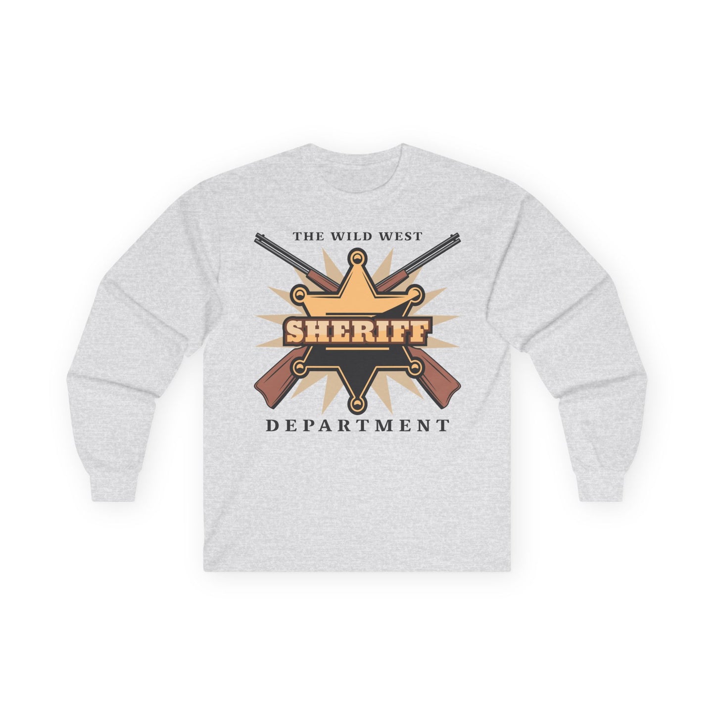 Unisex Ultra Cotton Long Sleeve Tee - Western Cowboy - The Wild West - Sheriff Department