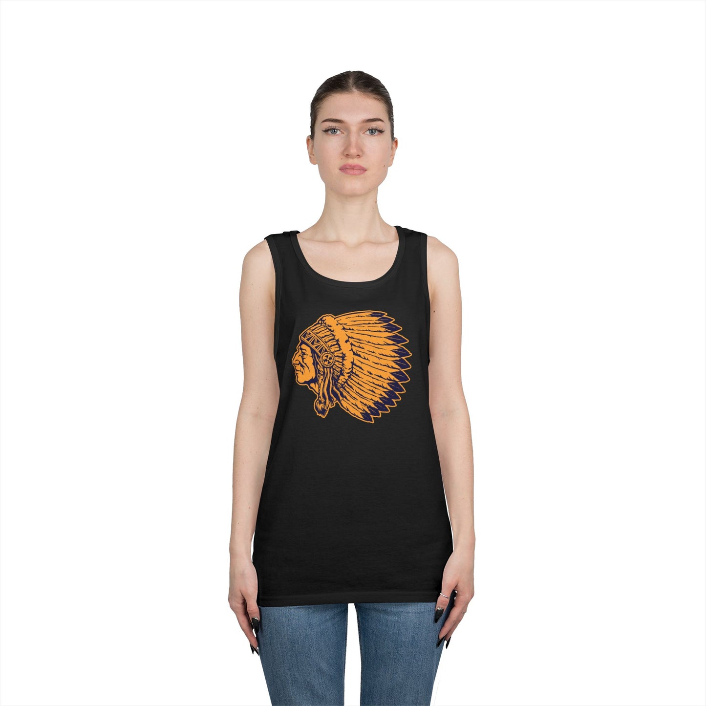 Unisex Heavy Cotton Tank Top - Indian Chief