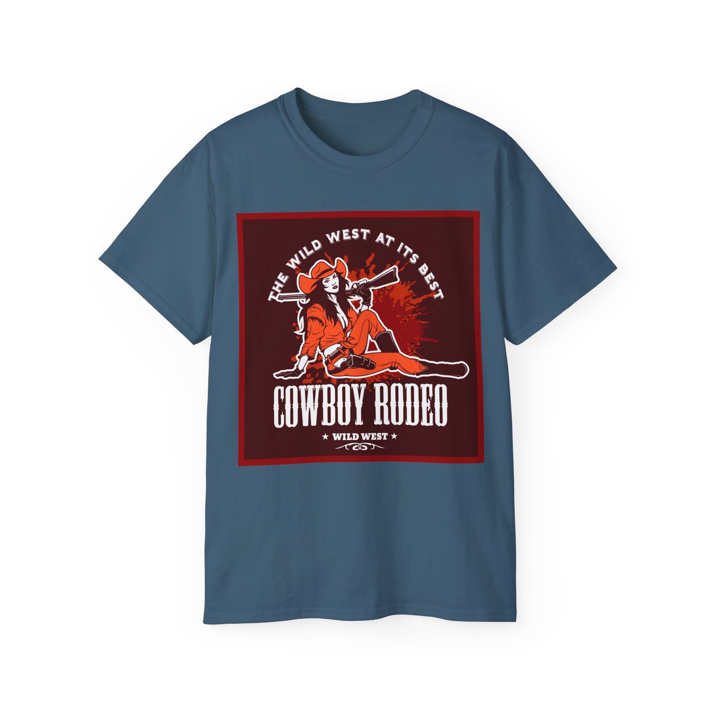 Unisex Ultra Cotton Tee - The Wild West at its Best - Cowboy Rodeo
