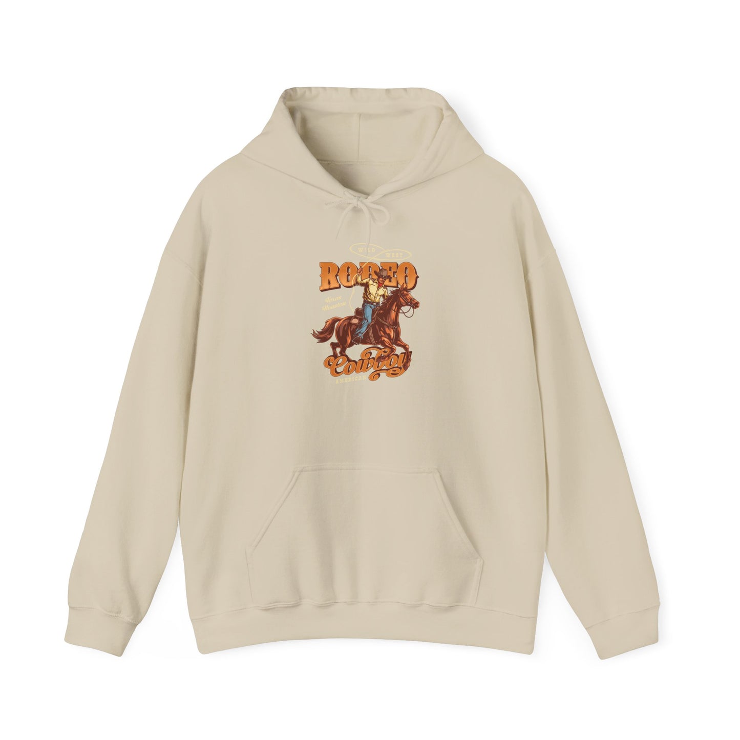 Unisex Hoodie - Wild West - Houston, Texas - American Rodeo Cowboy