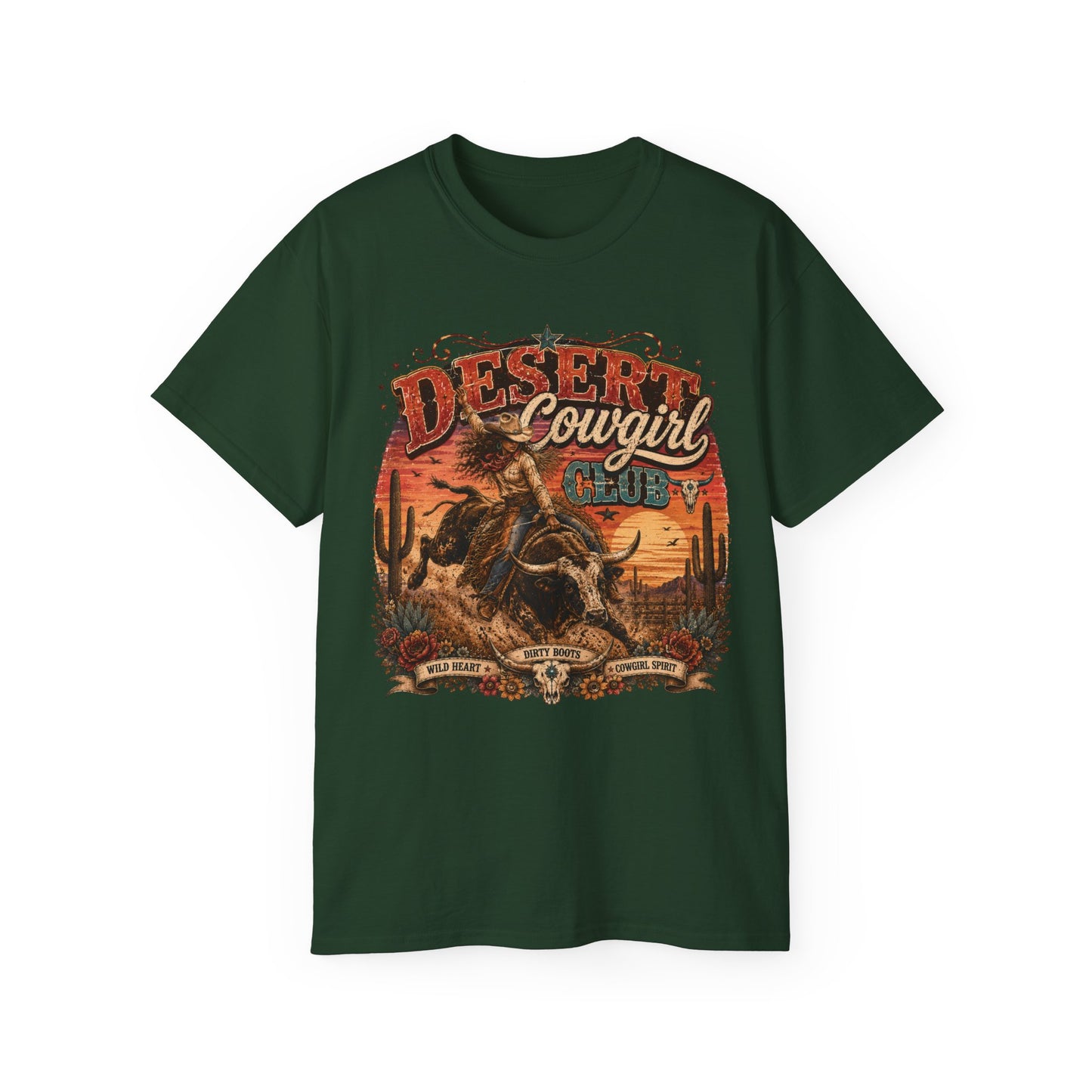 T-Shirt - Desert cowgirl rodeo spirit