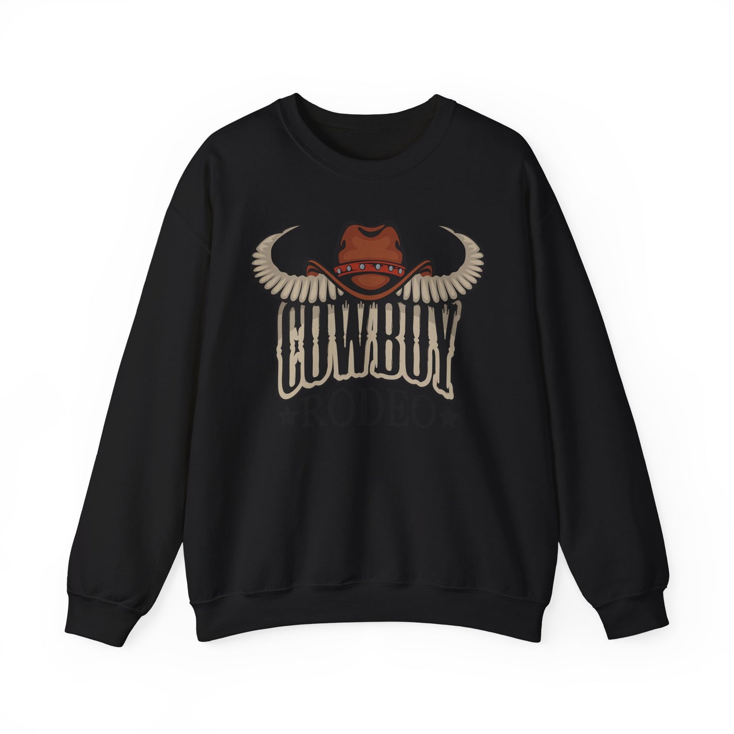 Crewneck Sweatshirt - Cowboy Rodeo - Horn