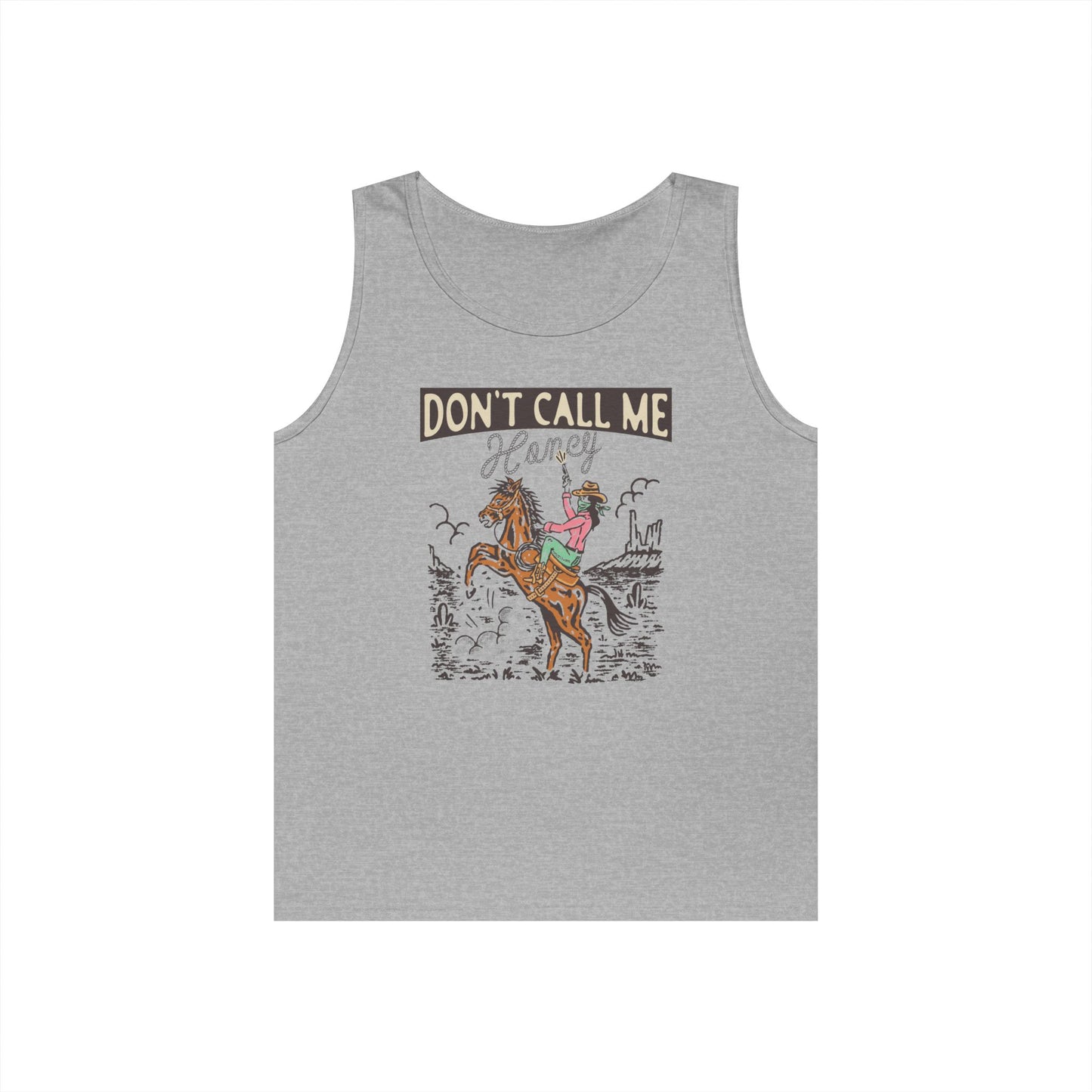 Unisex Heavy Cotton Tank Top - Cowgirl Rodeo Western - Dont Call Me Honey