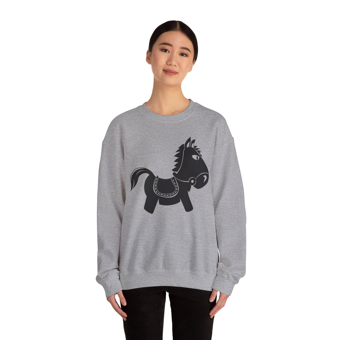 Crewneck Sweatshirt - Kids Rocking Horse X 300