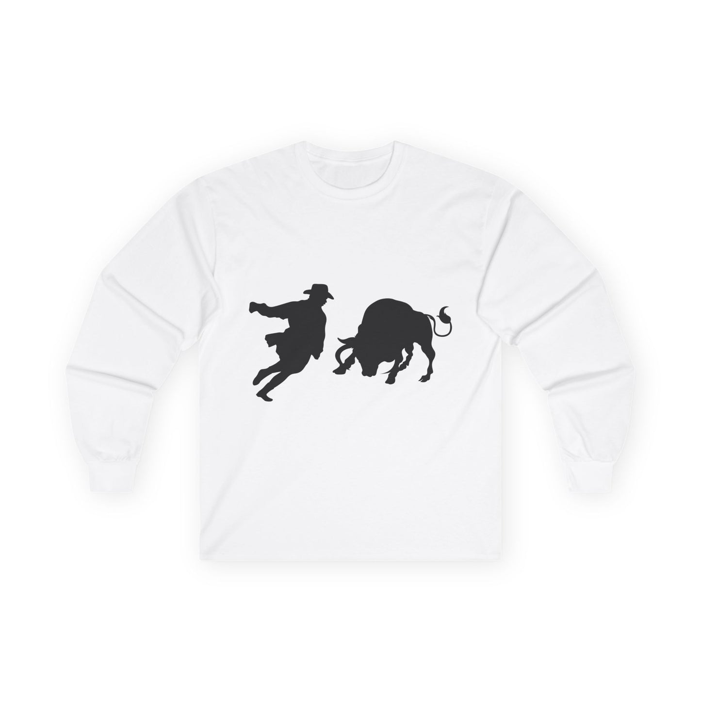 Unisex Ultra Cotton Long Sleeve Tee - Clown and Bull - Silhouette