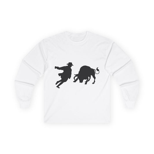 Unisex Ultra Cotton Long Sleeve Tee - Clown and Bull - Silhouette