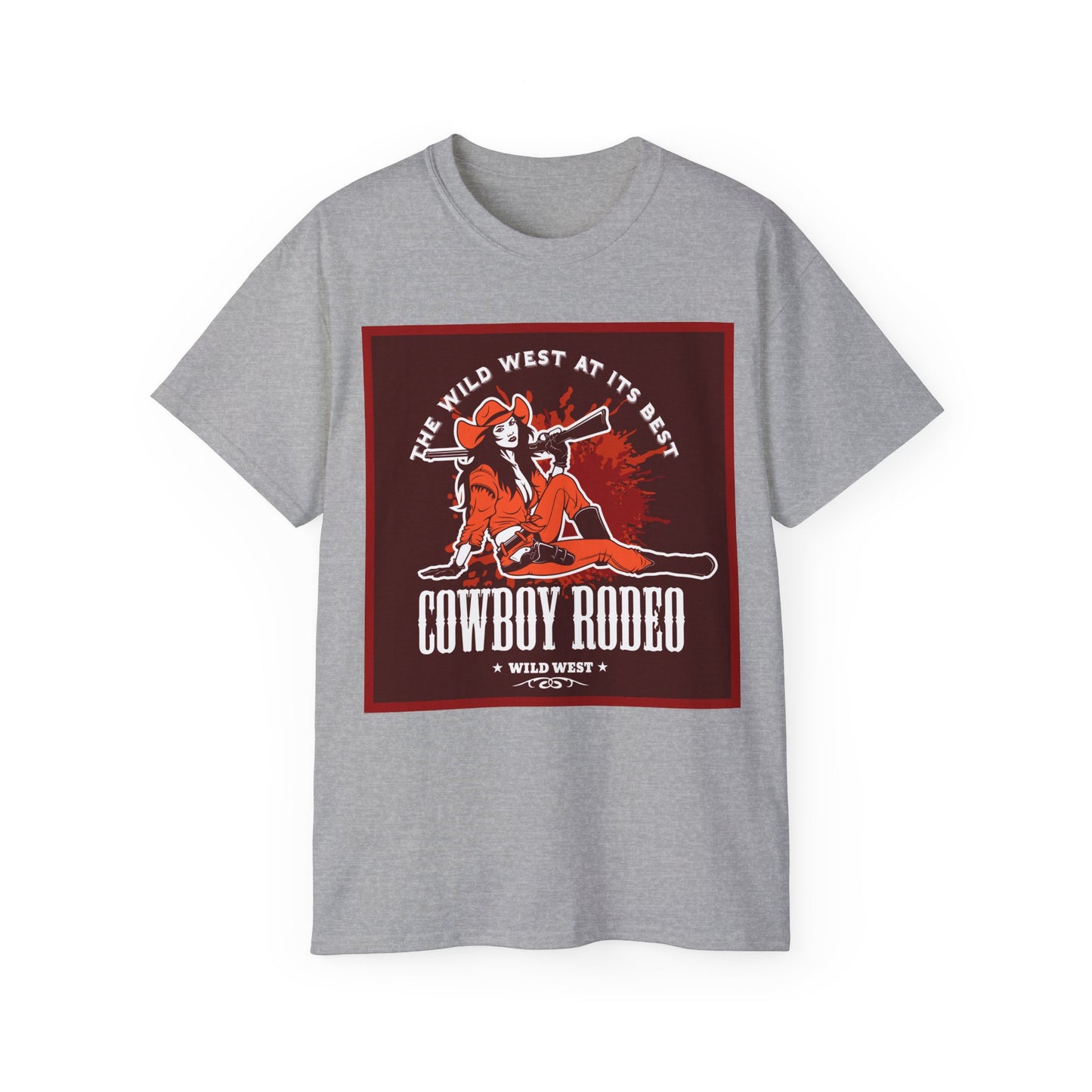 Unisex Ultra Cotton Tee - The Wild West at its Best - Cowboy Rodeo