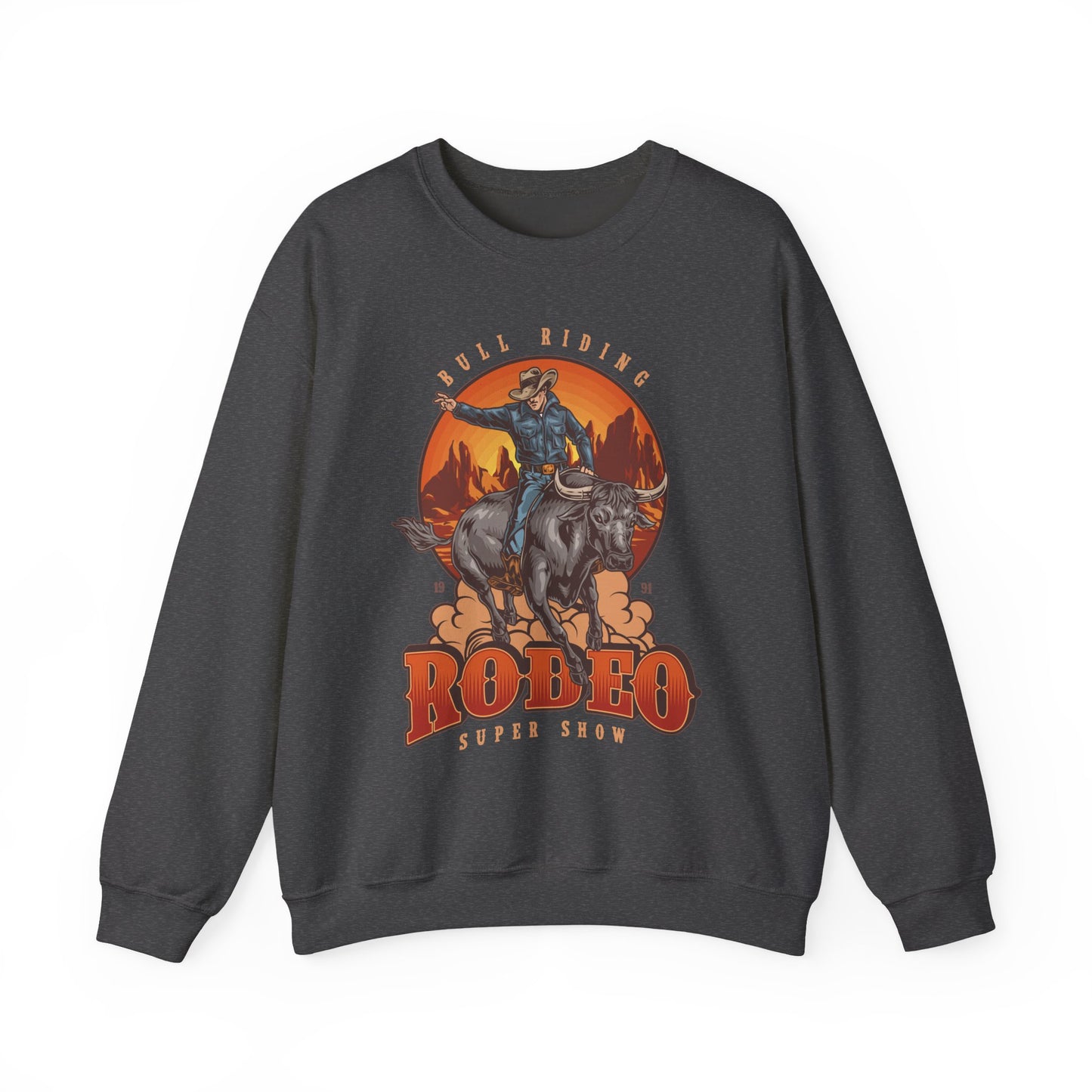 Crewneck Sweatshirt - Bull Riding - Rodeo Super Show
