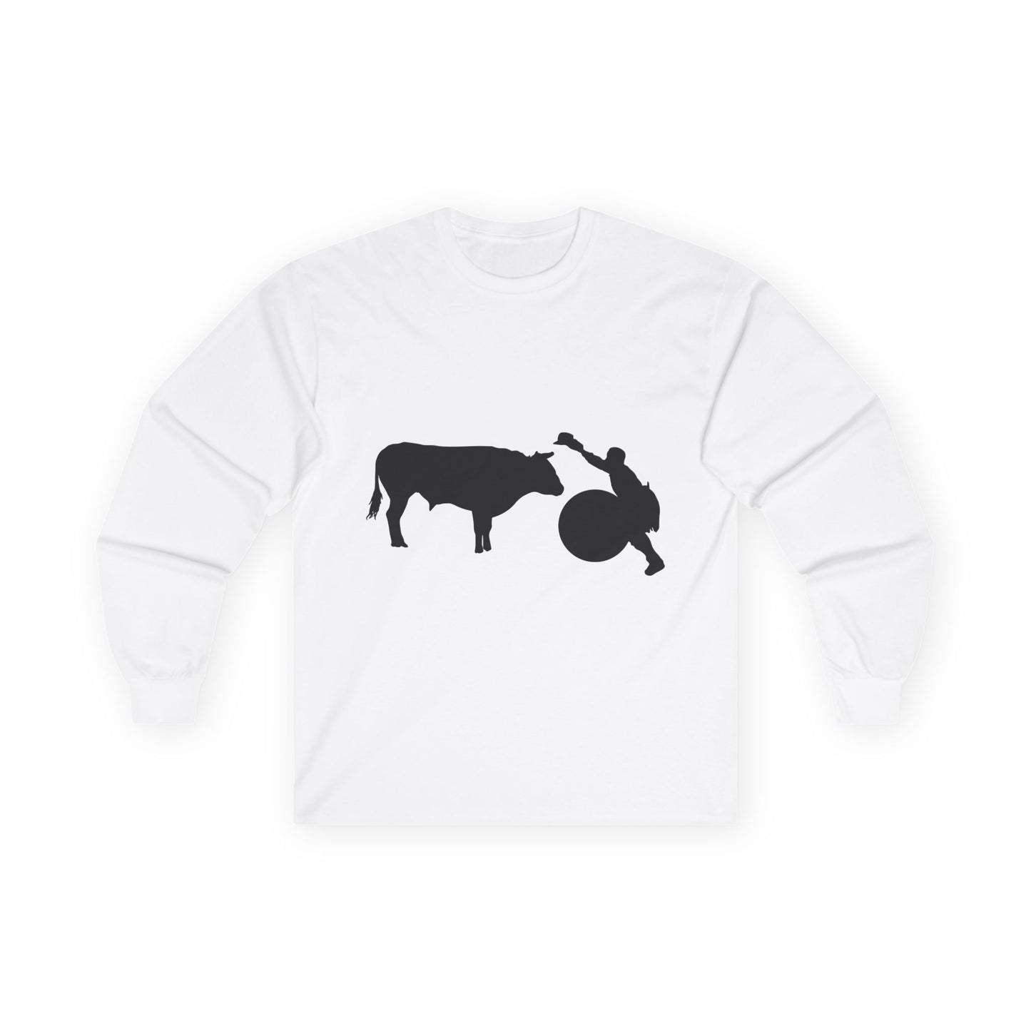 Unisex Ultra Cotton Long Sleeve Tee - Clown and Bull - Silhouette - V2