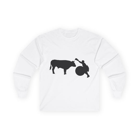 Unisex Ultra Cotton Long Sleeve Tee - Clown and Bull - Silhouette - V2