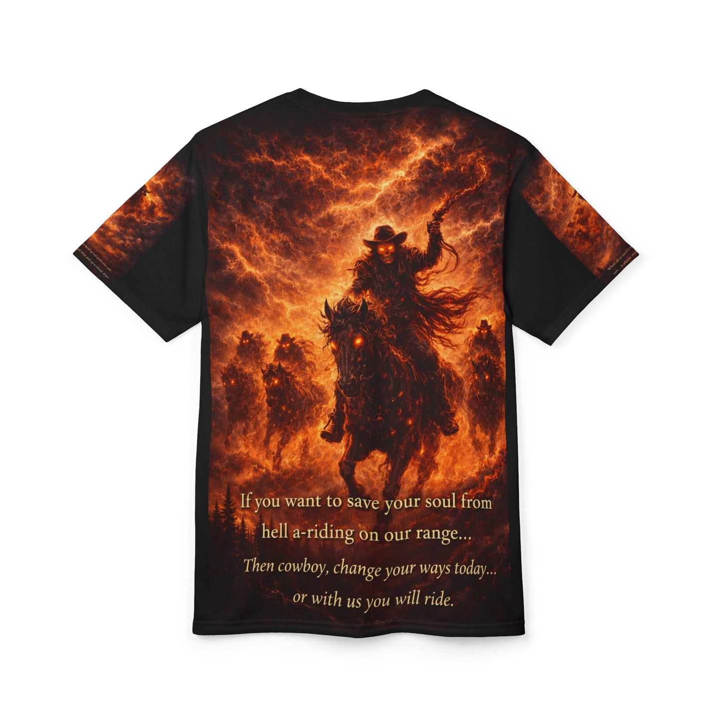 Ghost Riders in the Sky Tribute All-Over Print Tee — “Change Your Ways”